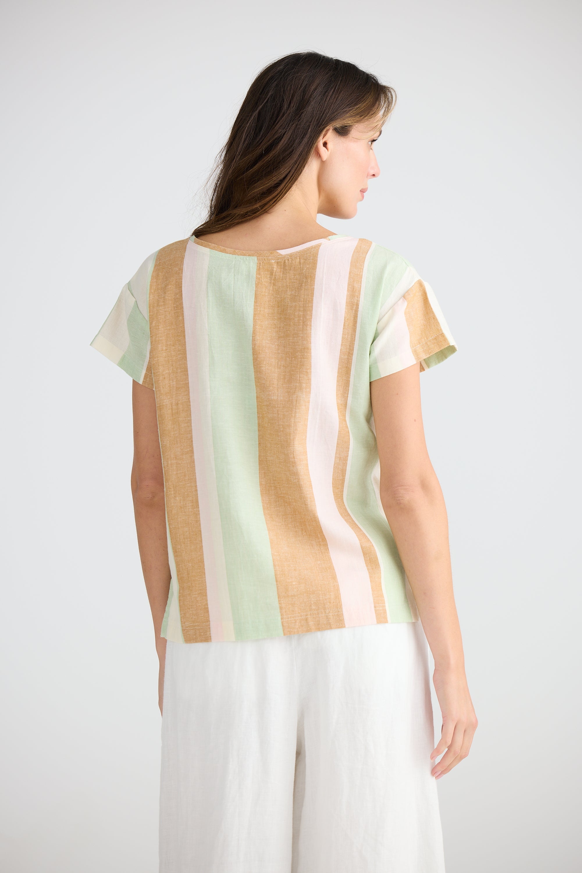 Nautica Tee - Melon Field Stripe