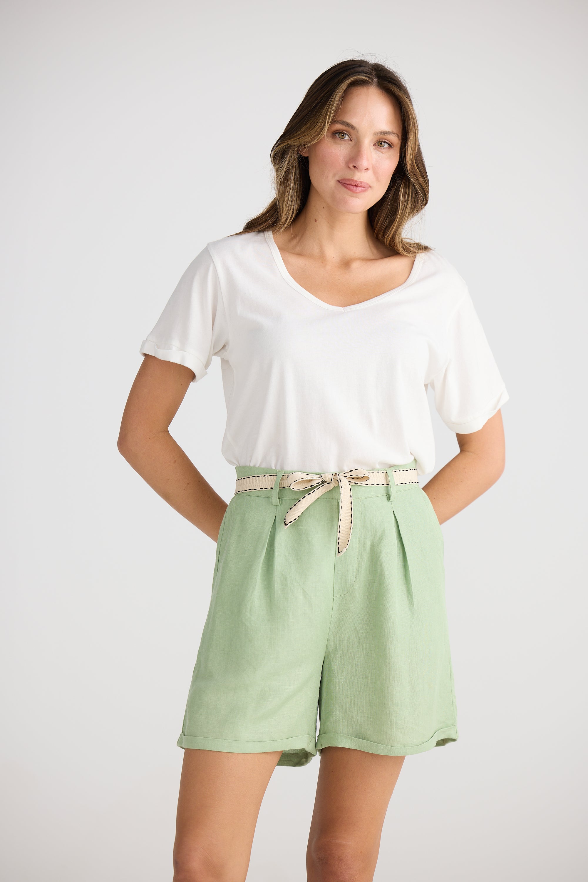 Positano Shorts - Sage Green