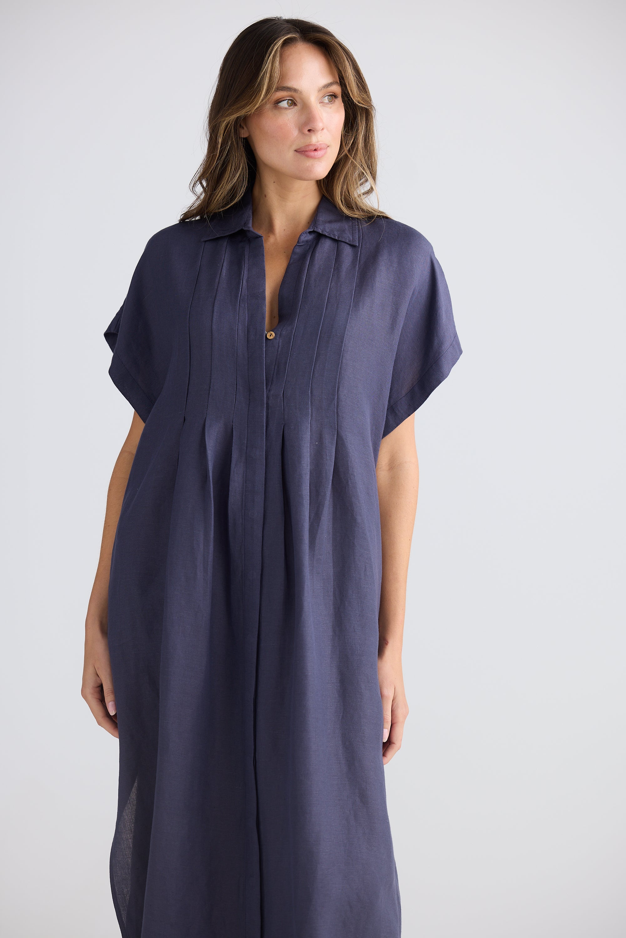 Monza Dress - Indigo Ash