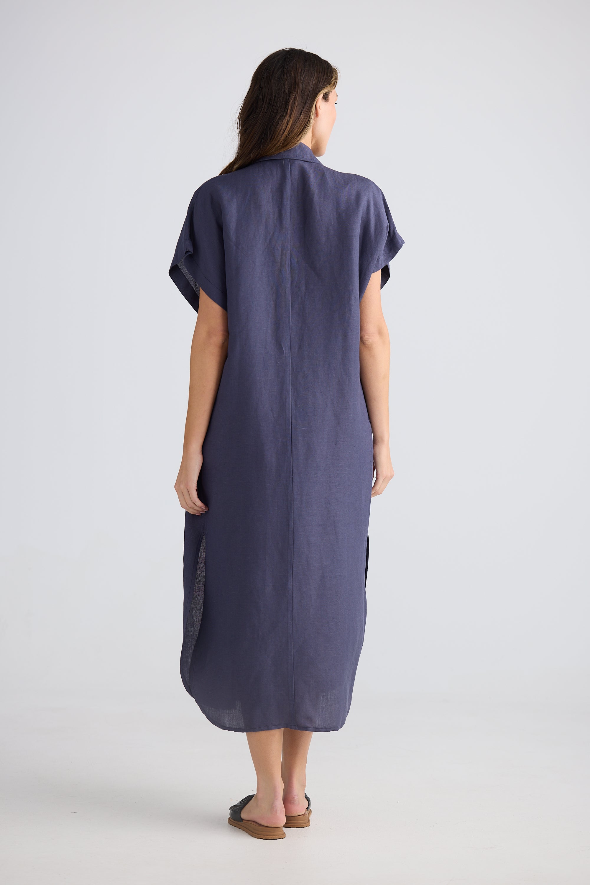 Monza Dress - Indigo Ash