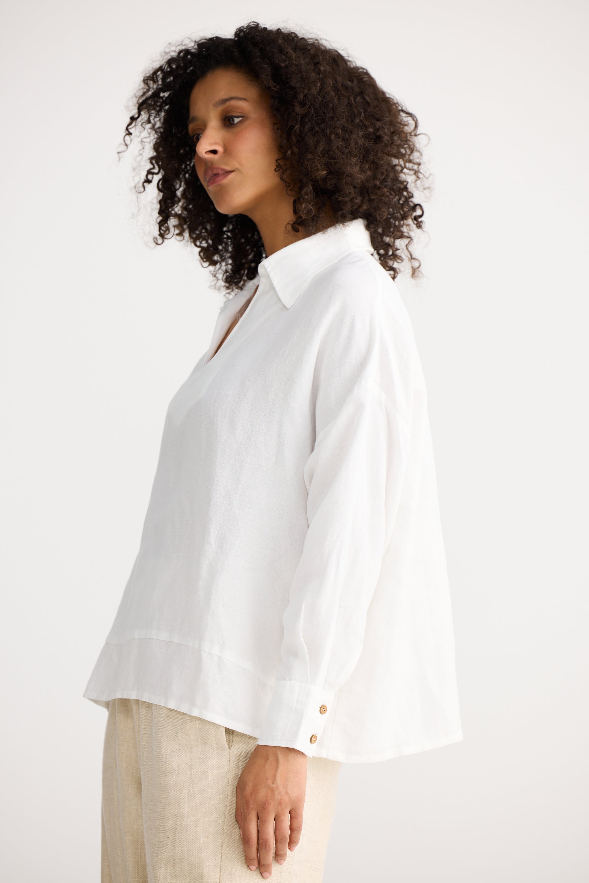 Wander Top Long Sleeve Top - White