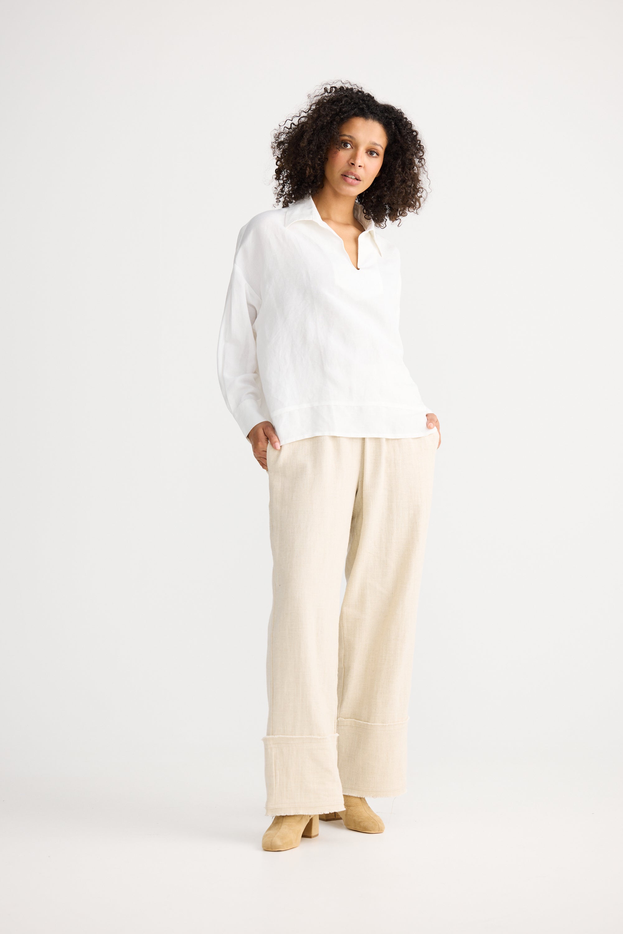 Wander Top Long Sleeve Top - White