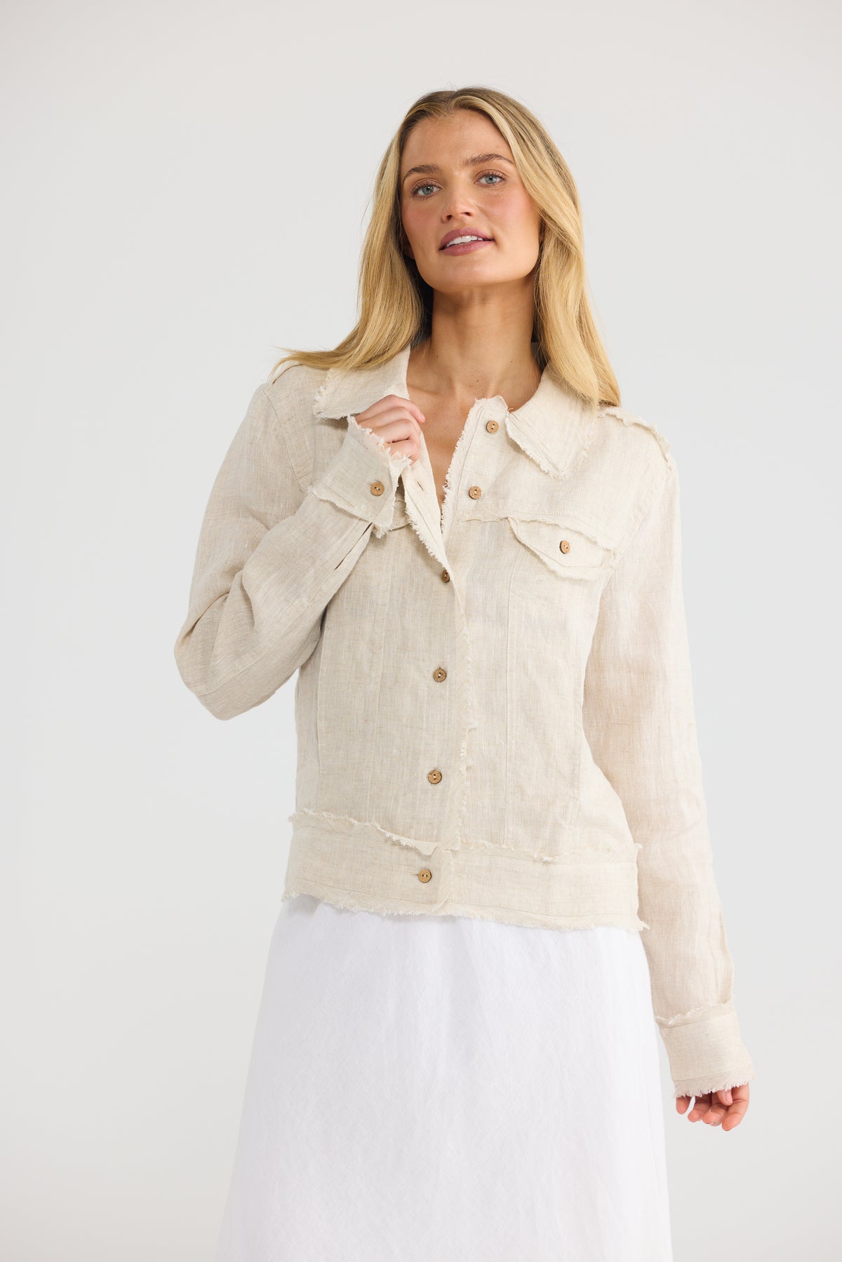 Monza Jacket - Natural Linen