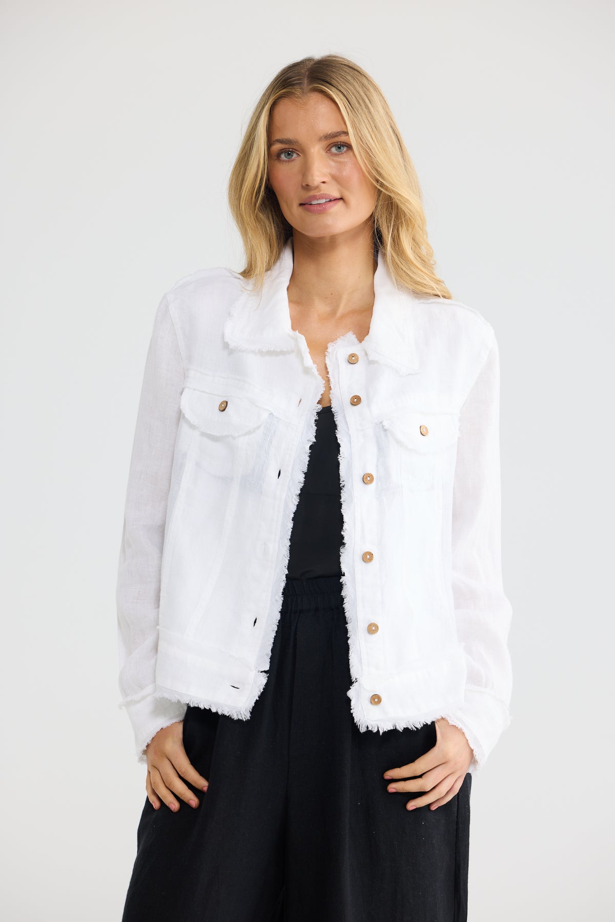 Monza Jacket - White Linen