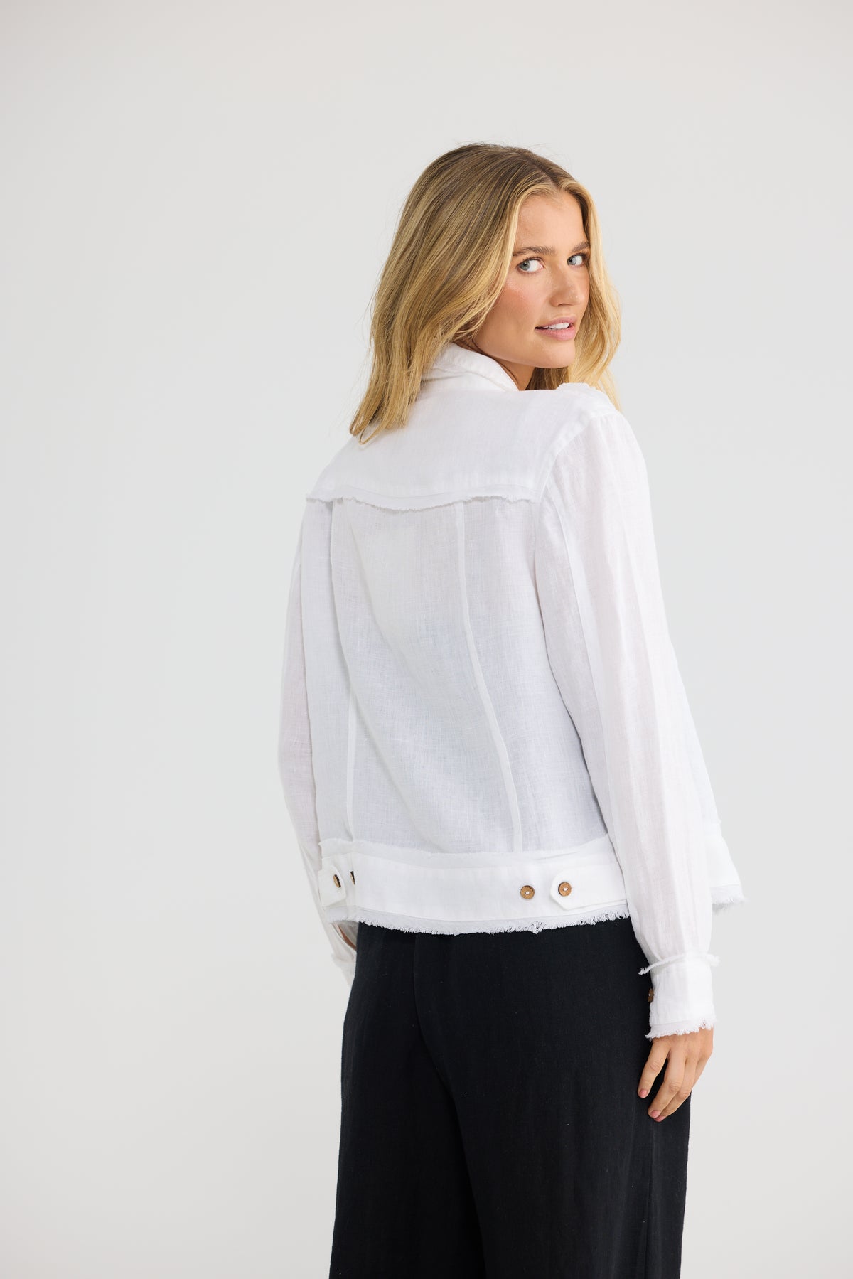 Monza Jacket - White Linen
