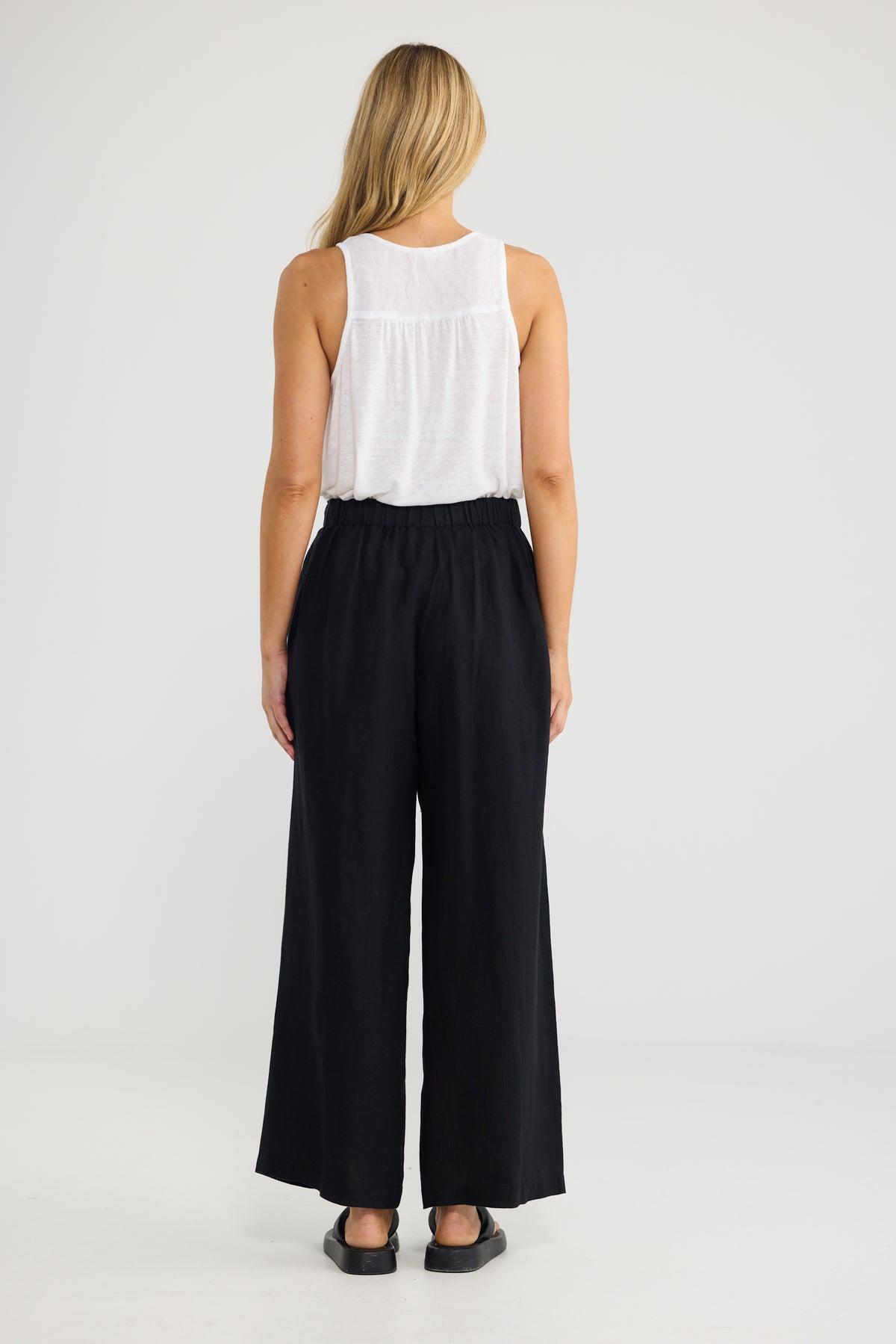 Dickens Pants - Black Linen