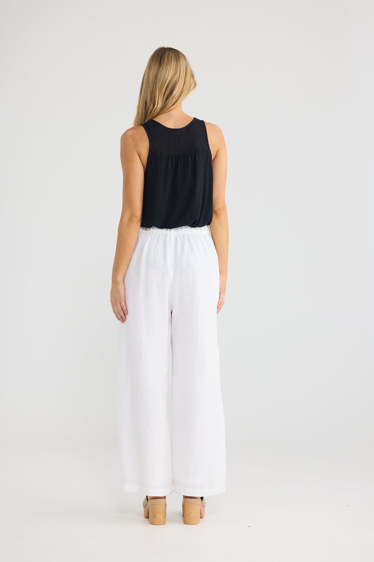 Dickens Pants - White Linen