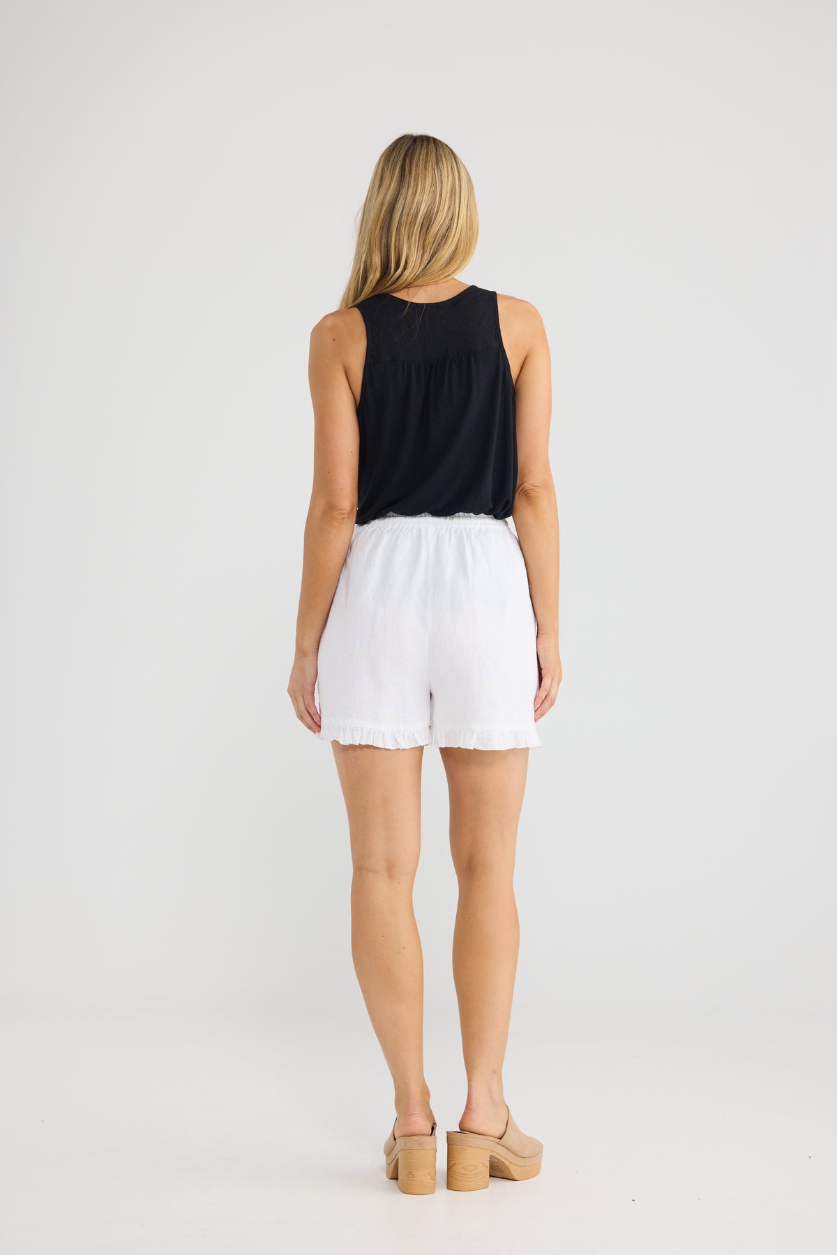 Alina Shorts - White Linen