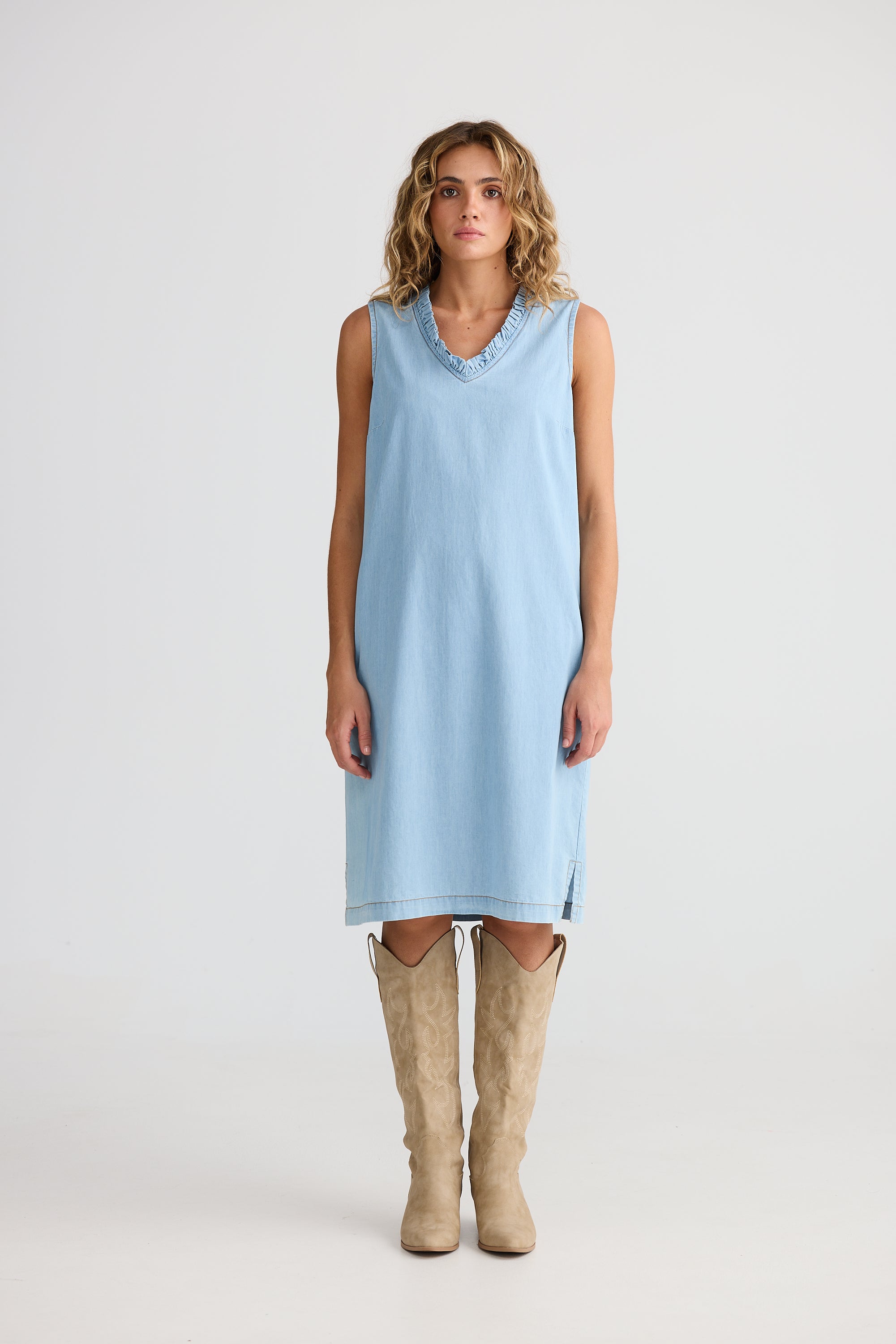 Vera Denim Dress - Light Denim