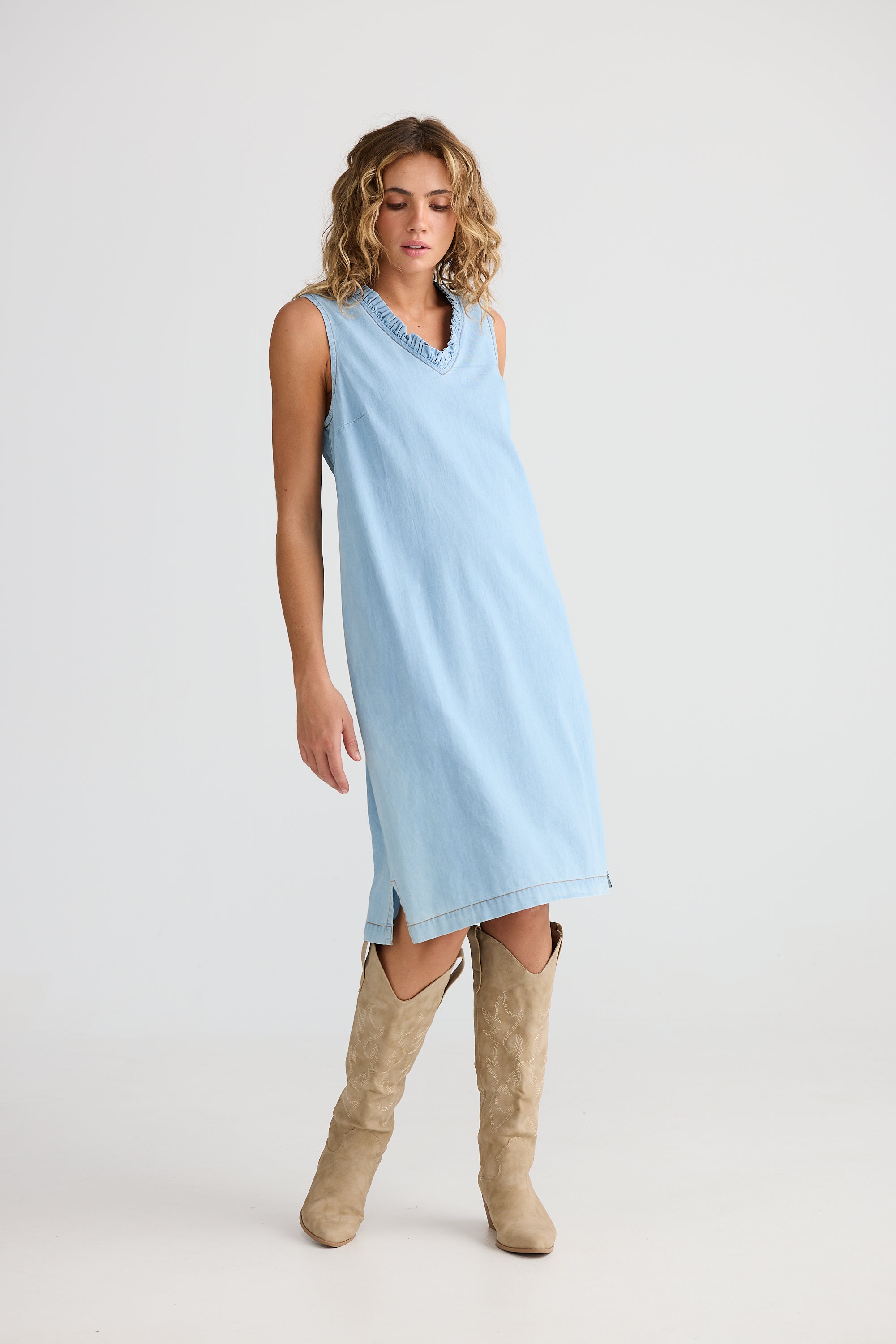 Vera Denim Dress - Light Denim