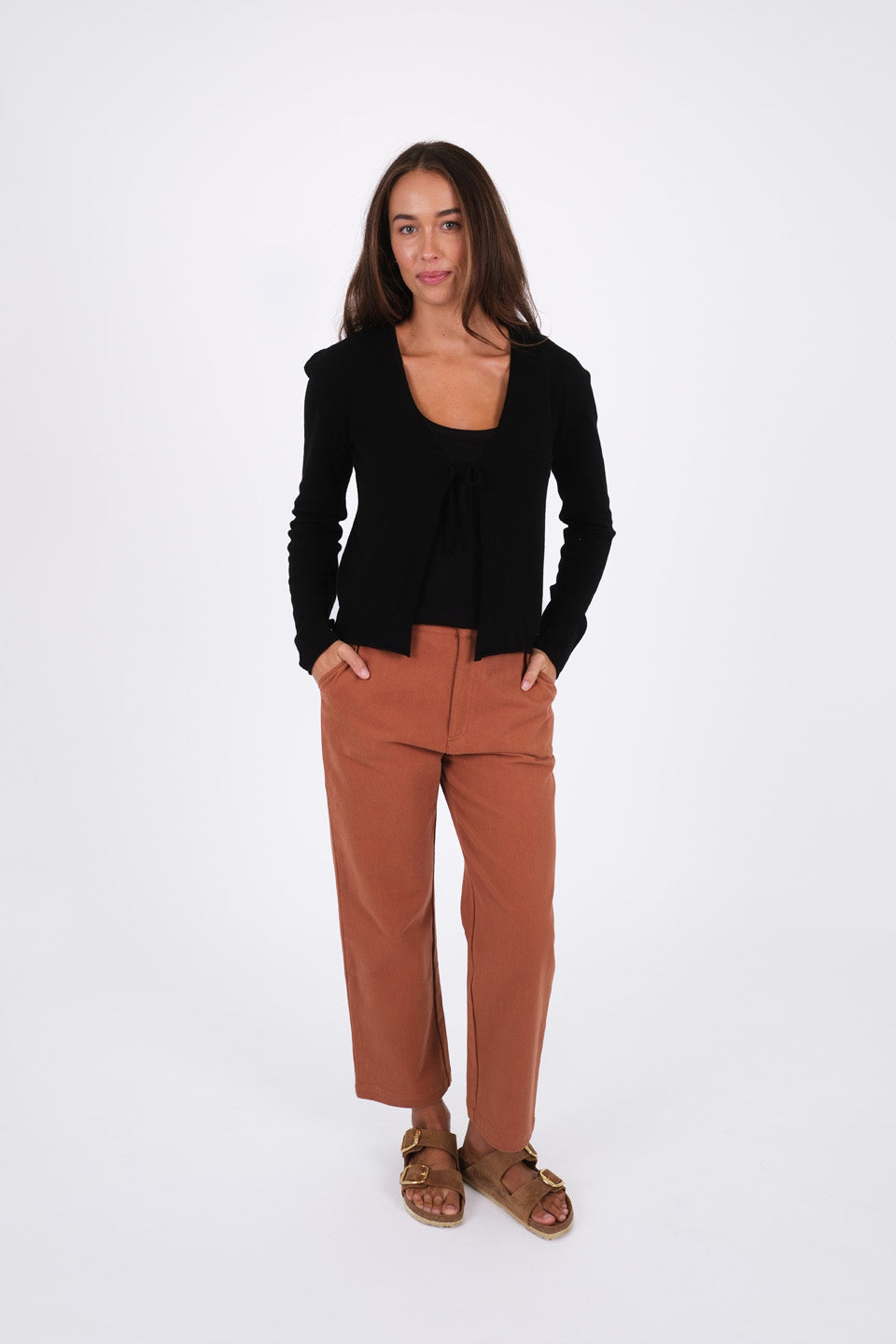 Day Dreamer Tie Cardi - Black