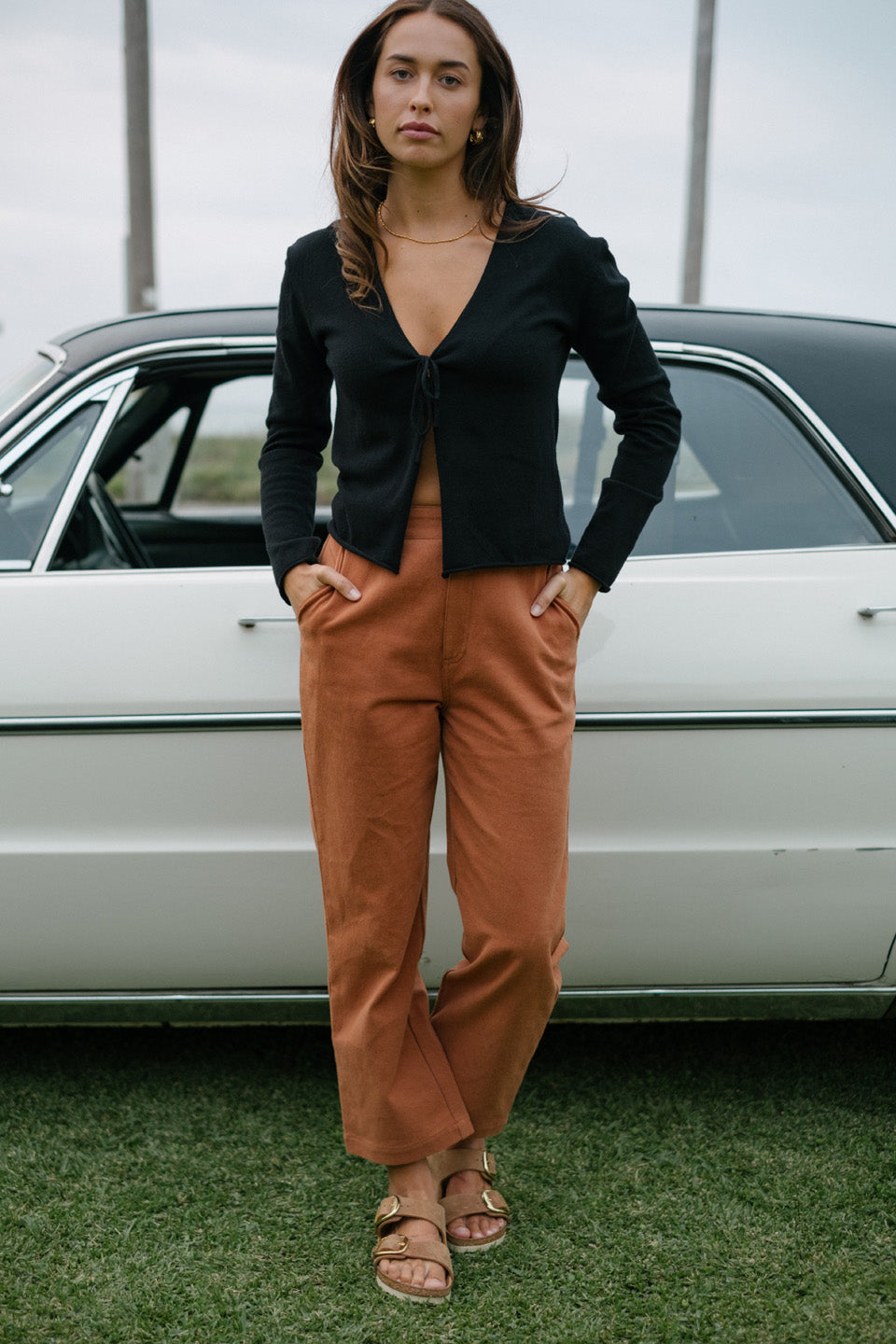 Day Dreamer Tie Cardi - Black