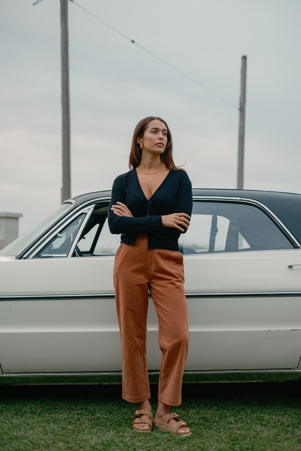 Day Dreamer Tie Cardi - Black