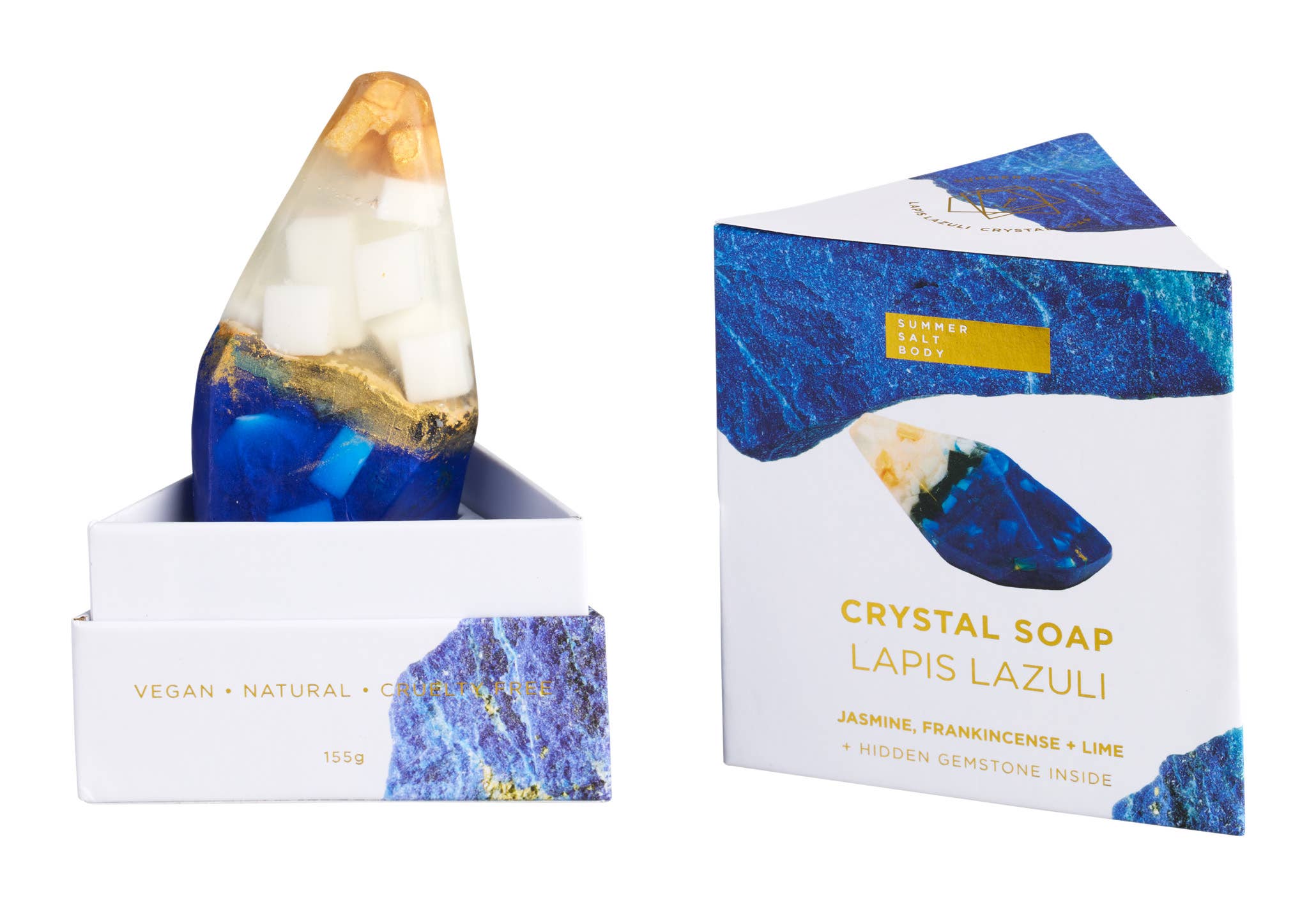 Lapis Crystal Soap - Jasmine, Frankincense & Lime