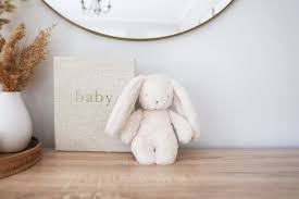 Darcey Plush Baby Bunny - Ivory