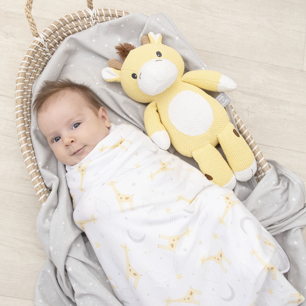 Noah the Giraffe & Stars 2pk Swaddles