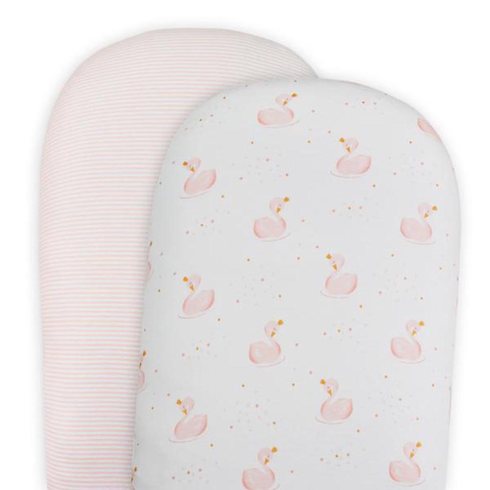 Pram & Moses Fitted Sheets Swan Princess