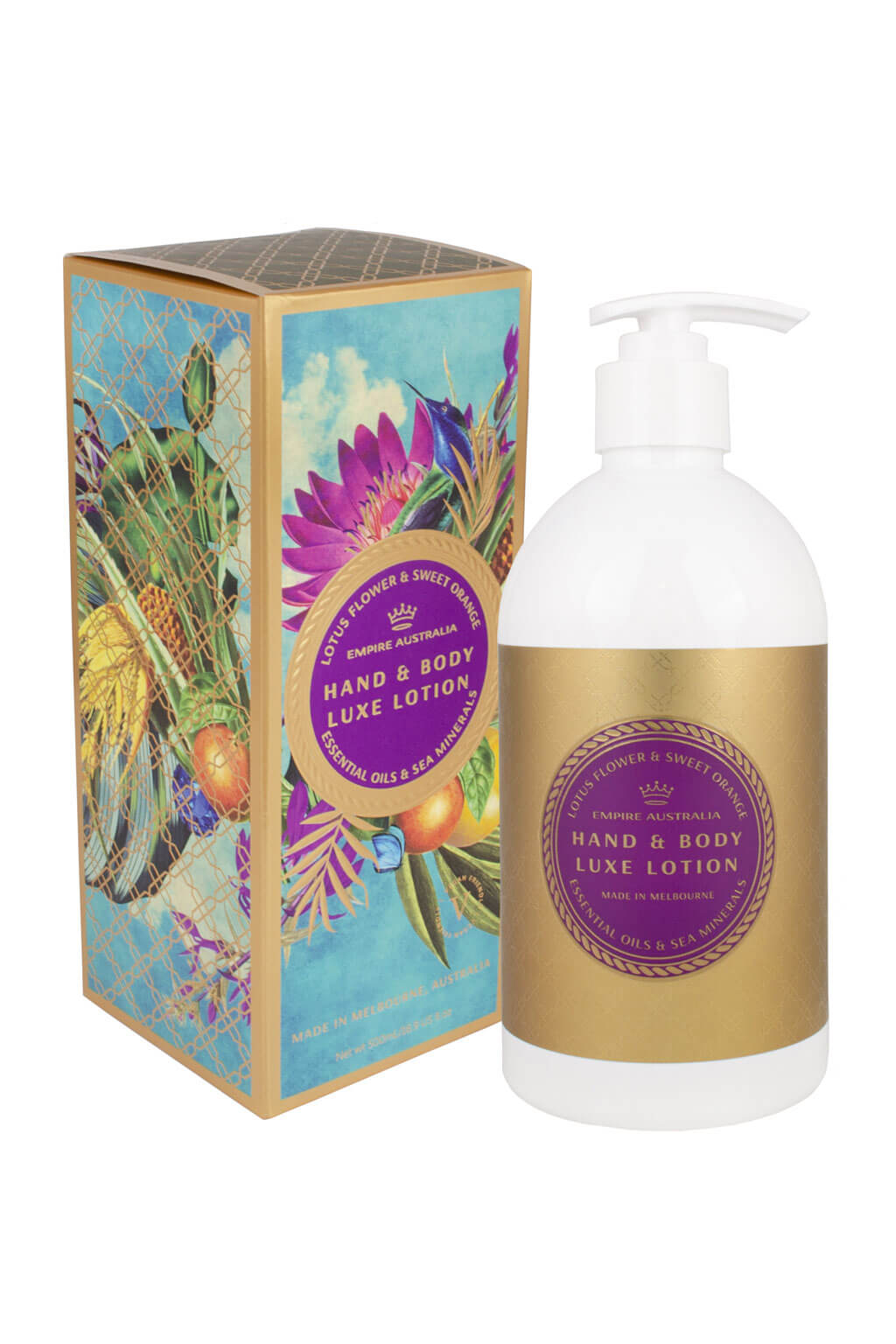 Sapphire Coast Hand & Body Lotion 500ml - Lotus Flower & Sweet Orange