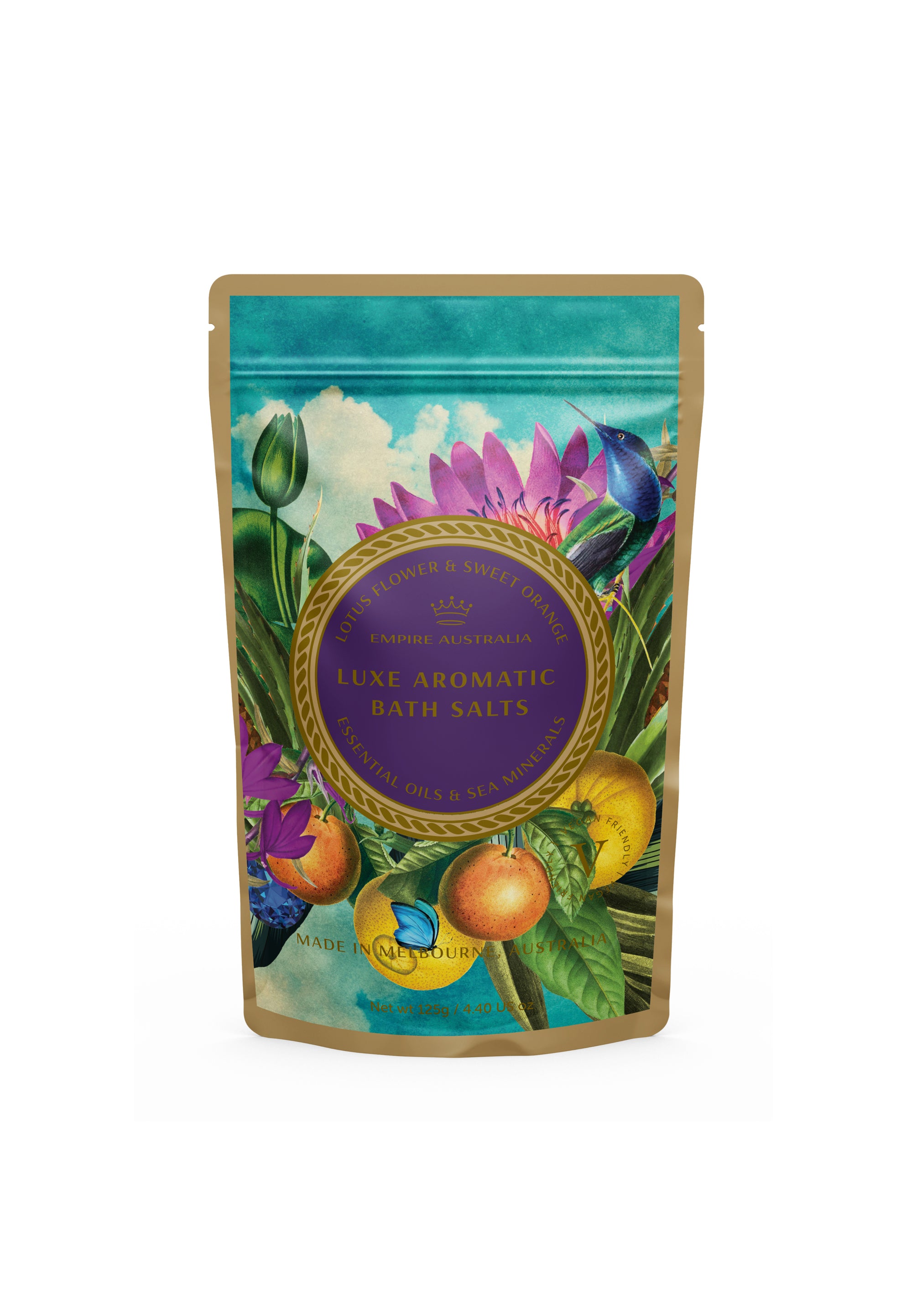 Lotus Flower & Sweet Orange Bath Salts 125g