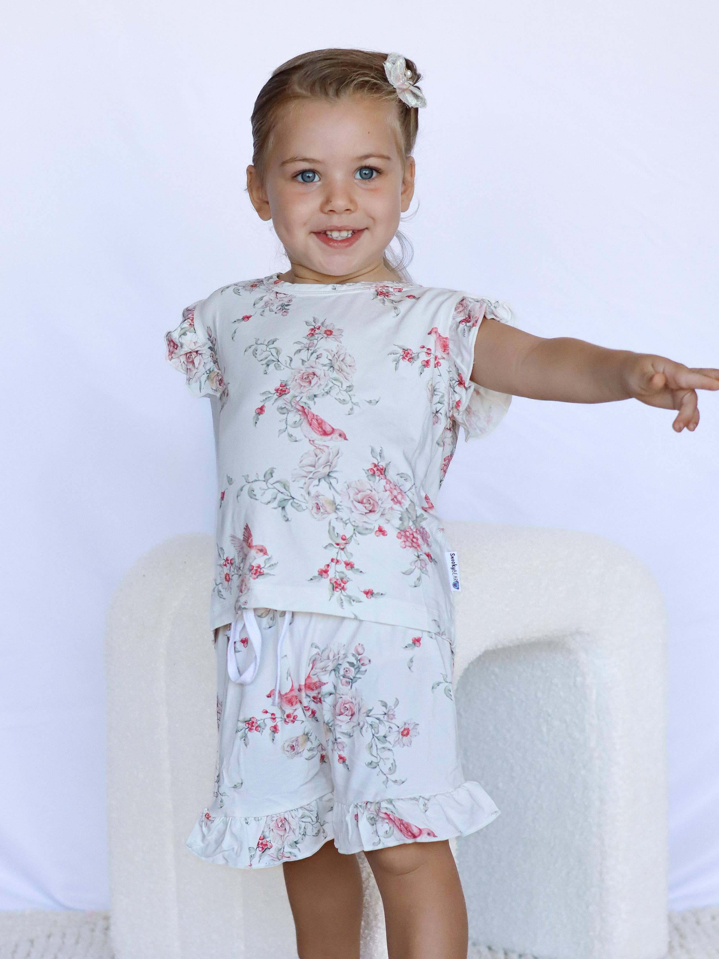 Top & Shorts Set  - Flutter & Bloom Bird