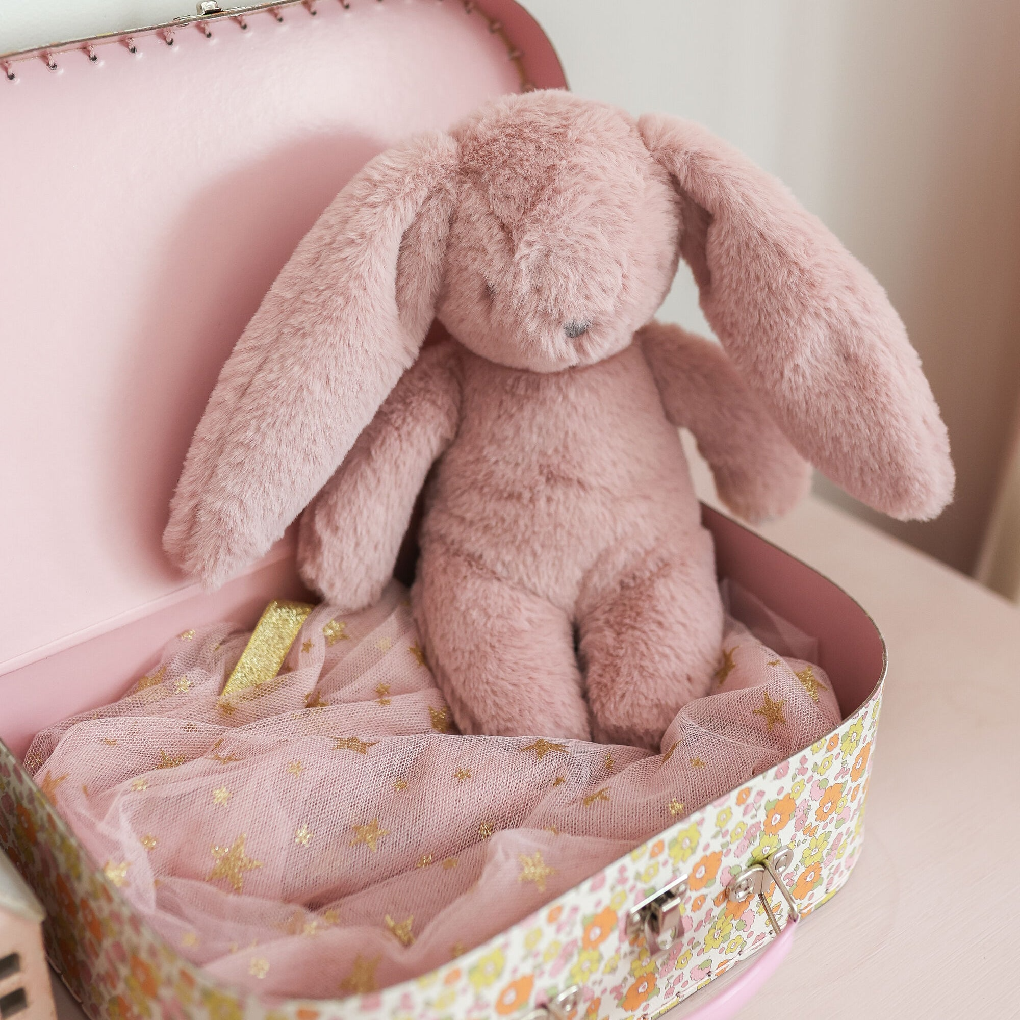 Darcey Plush Baby Bunny - Petal