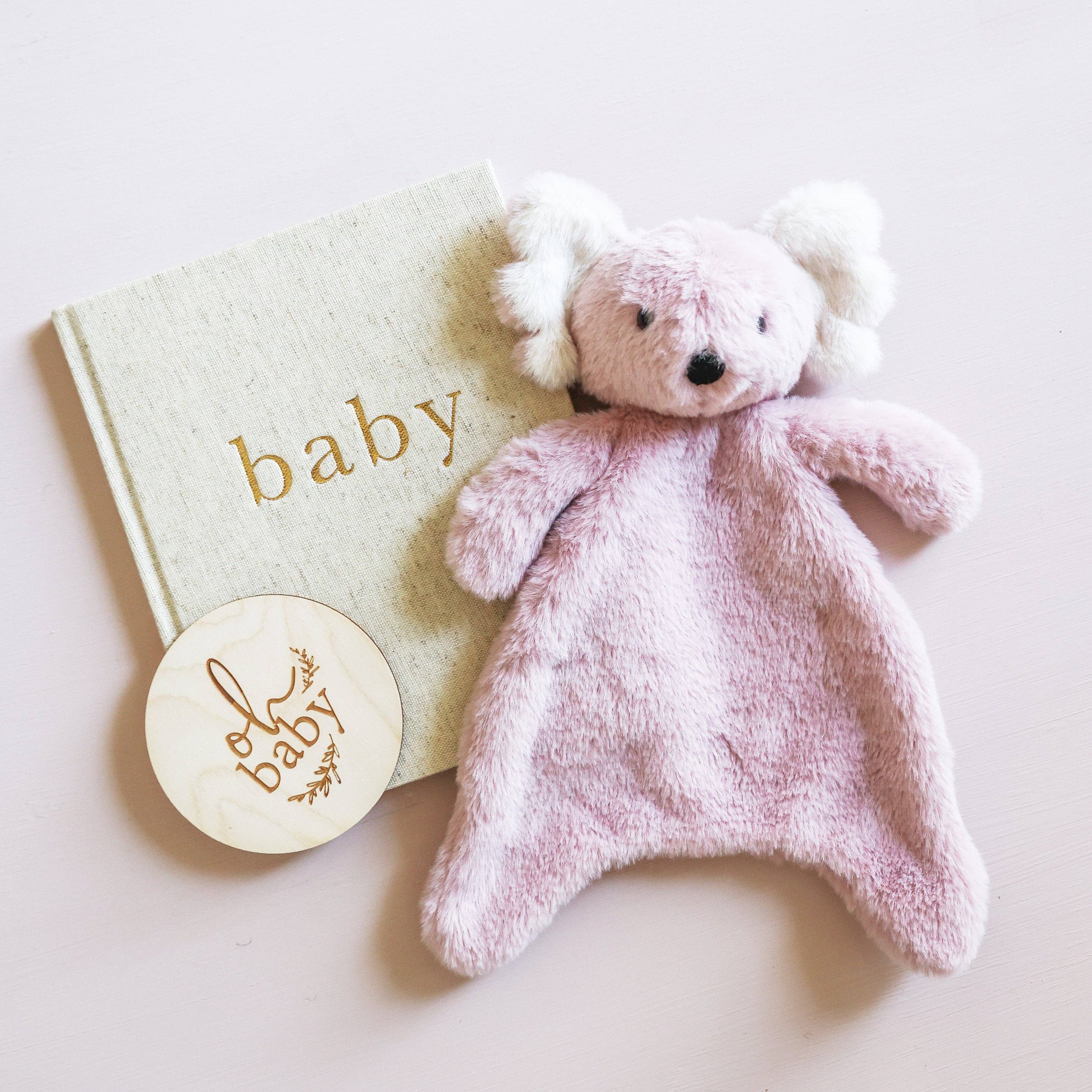 Plush Baby Koala Comforter - Petal