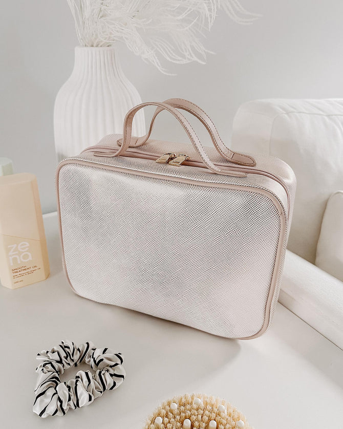 Baby Emma Cosmetic Case - Metallic Nude