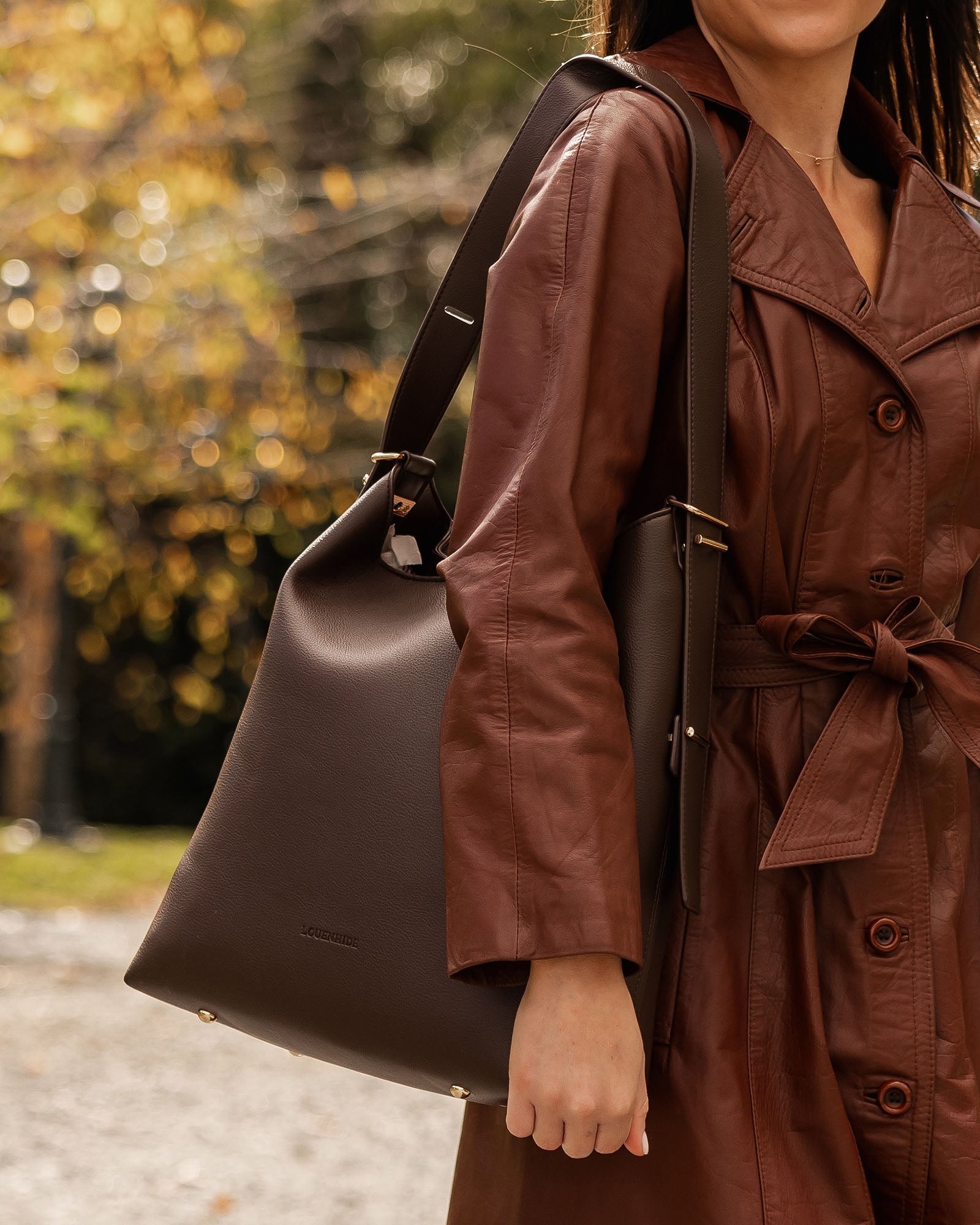 Audrey Bucket Bag - Chocolate
