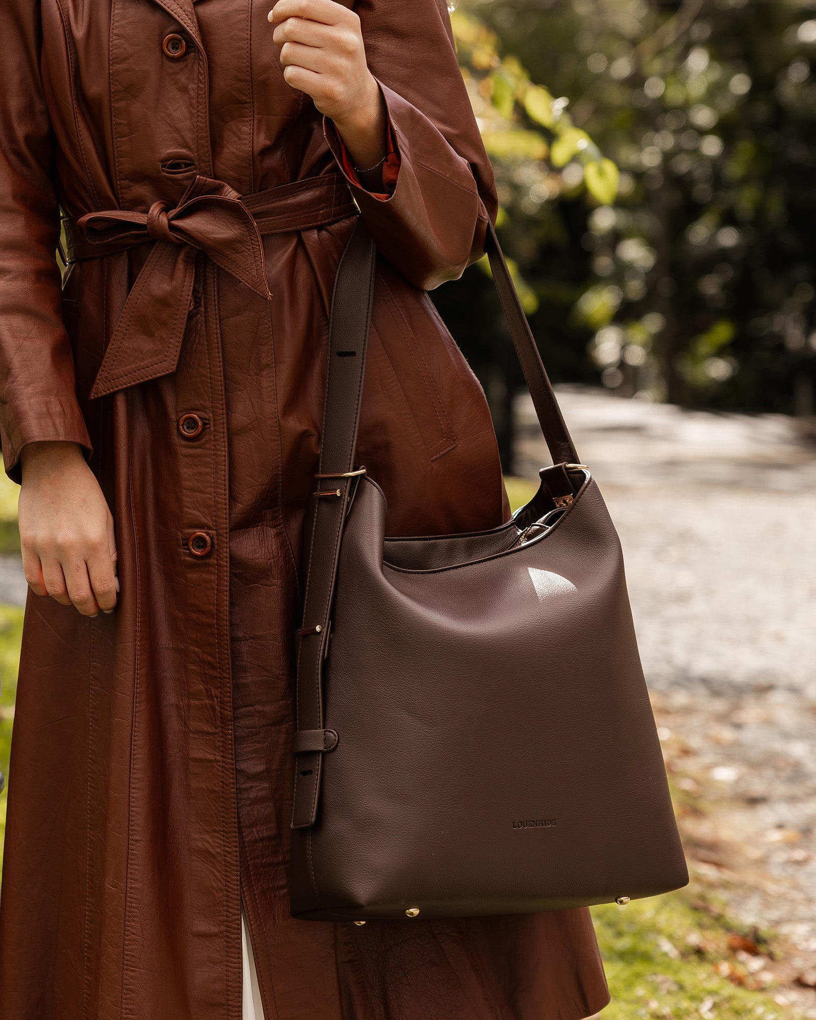 Audrey Bucket Bag - Chocolate