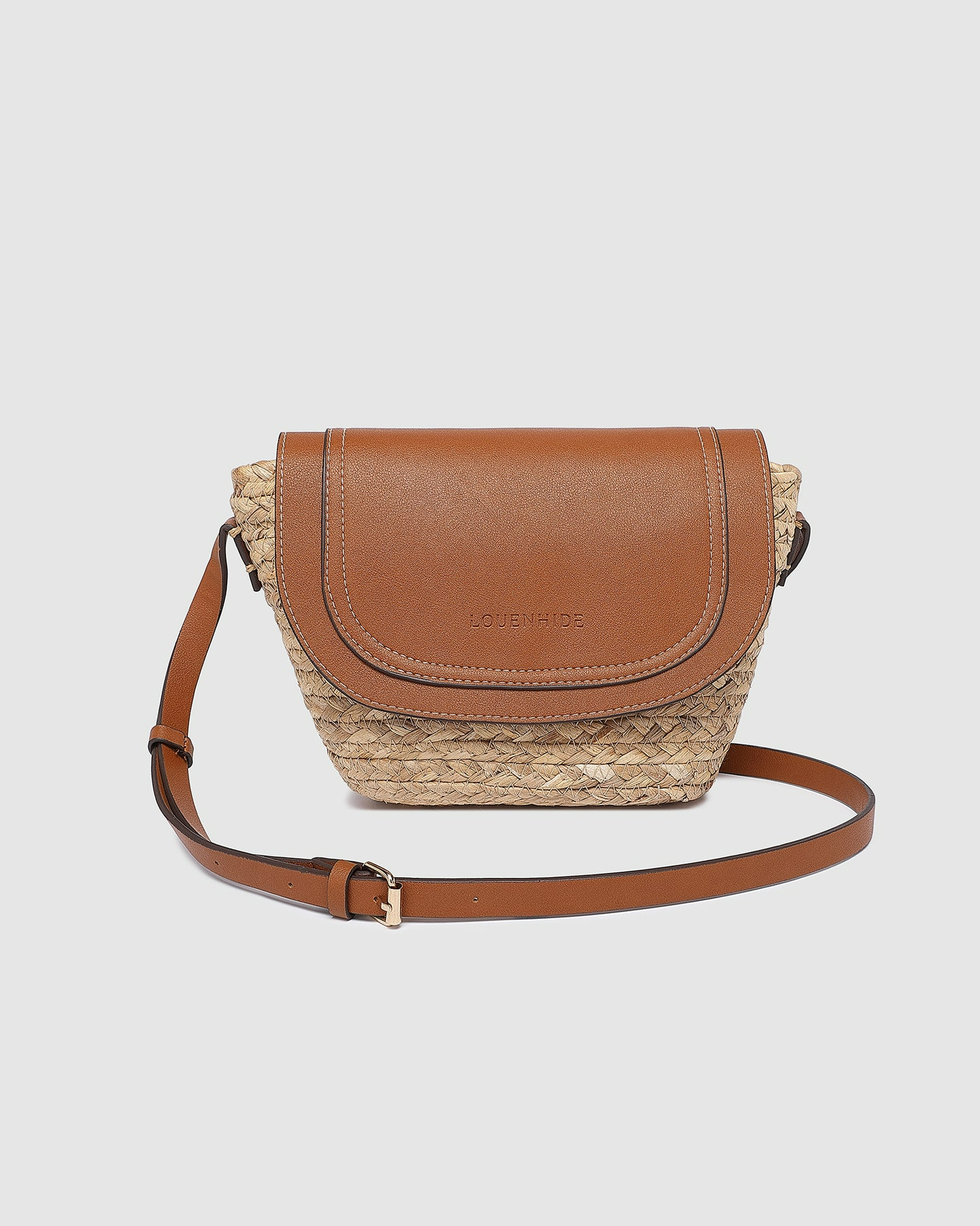 Dixie Straw Crossbody Bag - Natural Tan