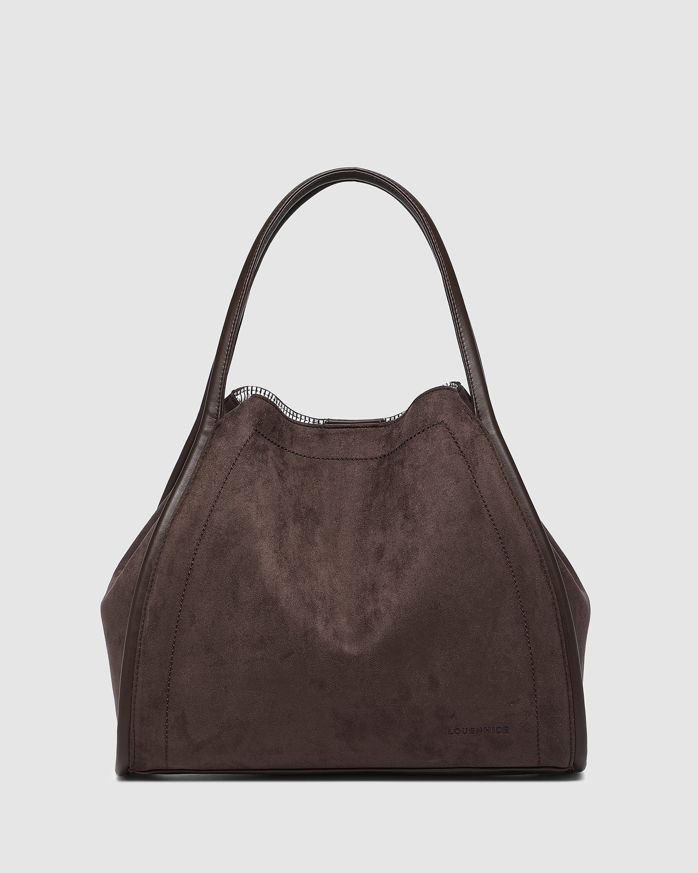 Sutton Suedette Shoulder Bag - Chocolate