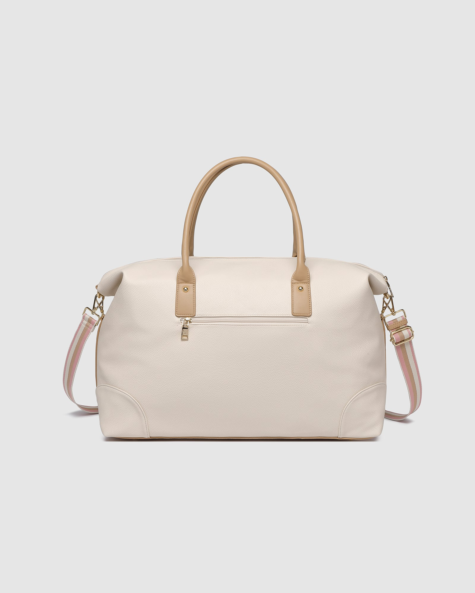 Alexis Stripe Weekender Travel Bag - Vanilla