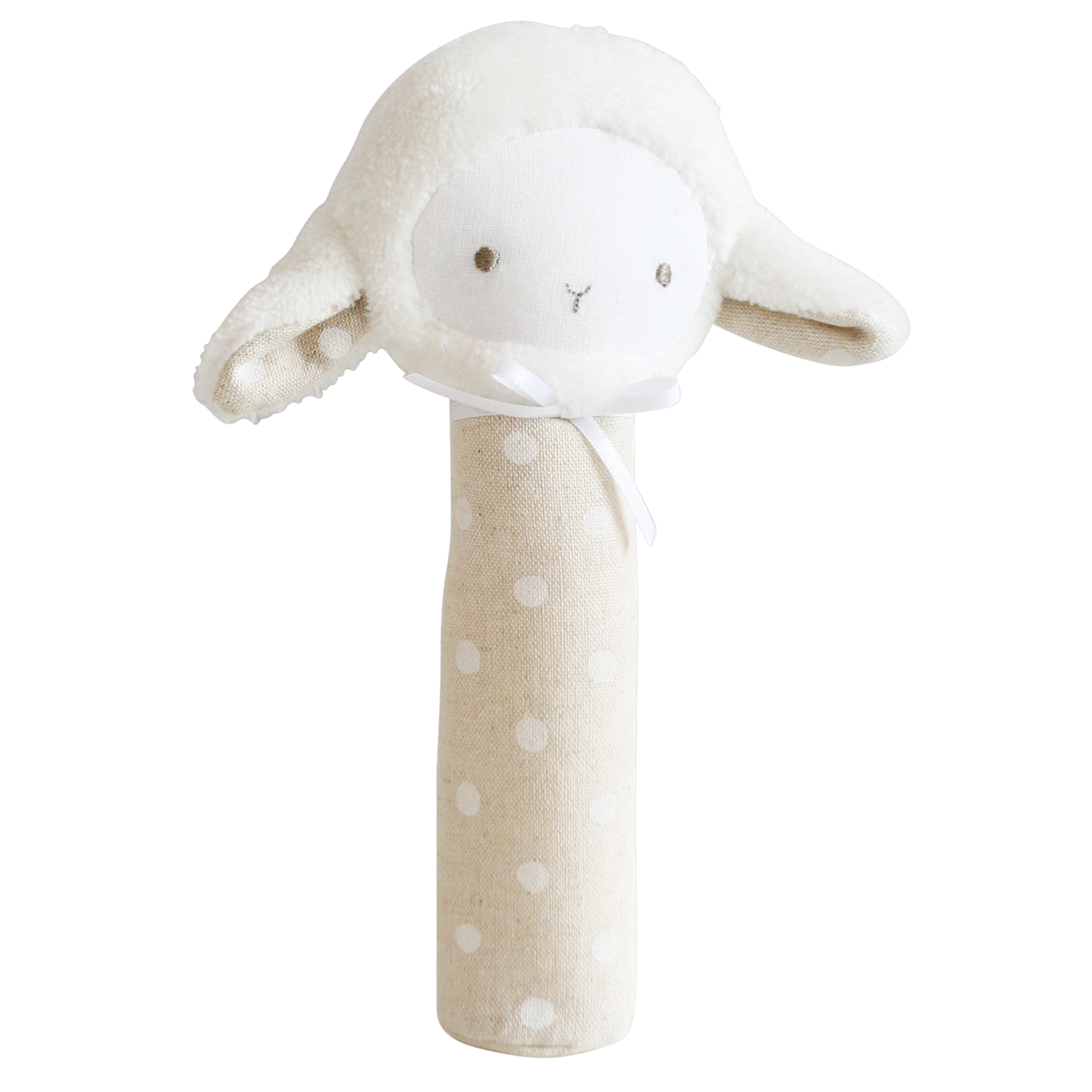 Lamby Squeaker - White Linen Spot