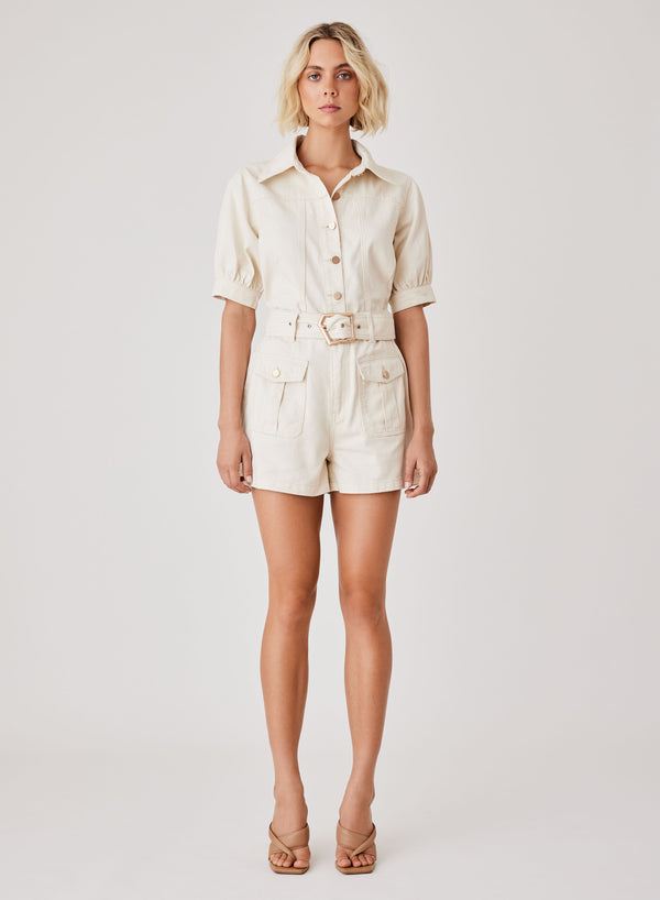 Kokomo Denim Shorts Ivory