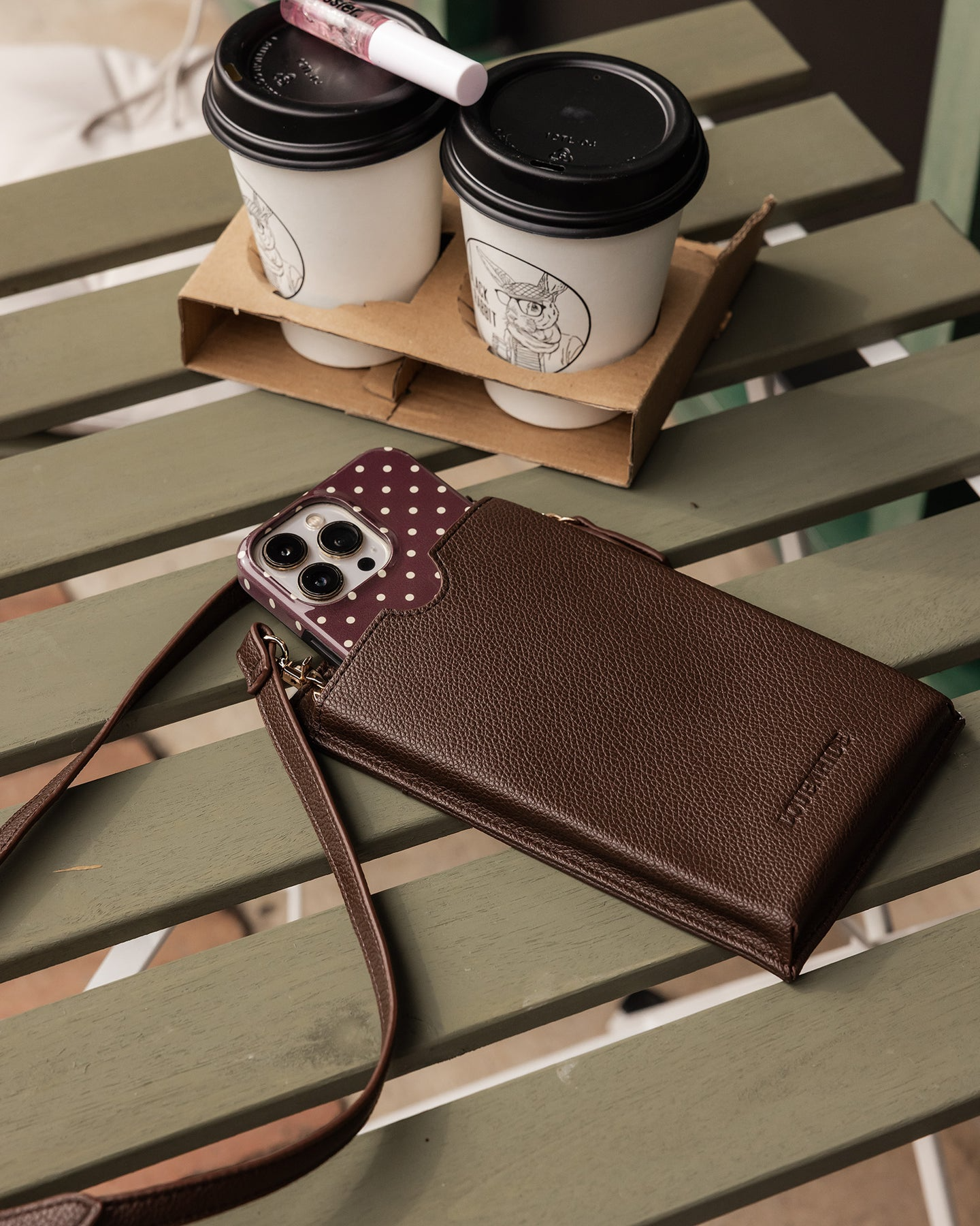 Suki Phone Bag - Chocolate