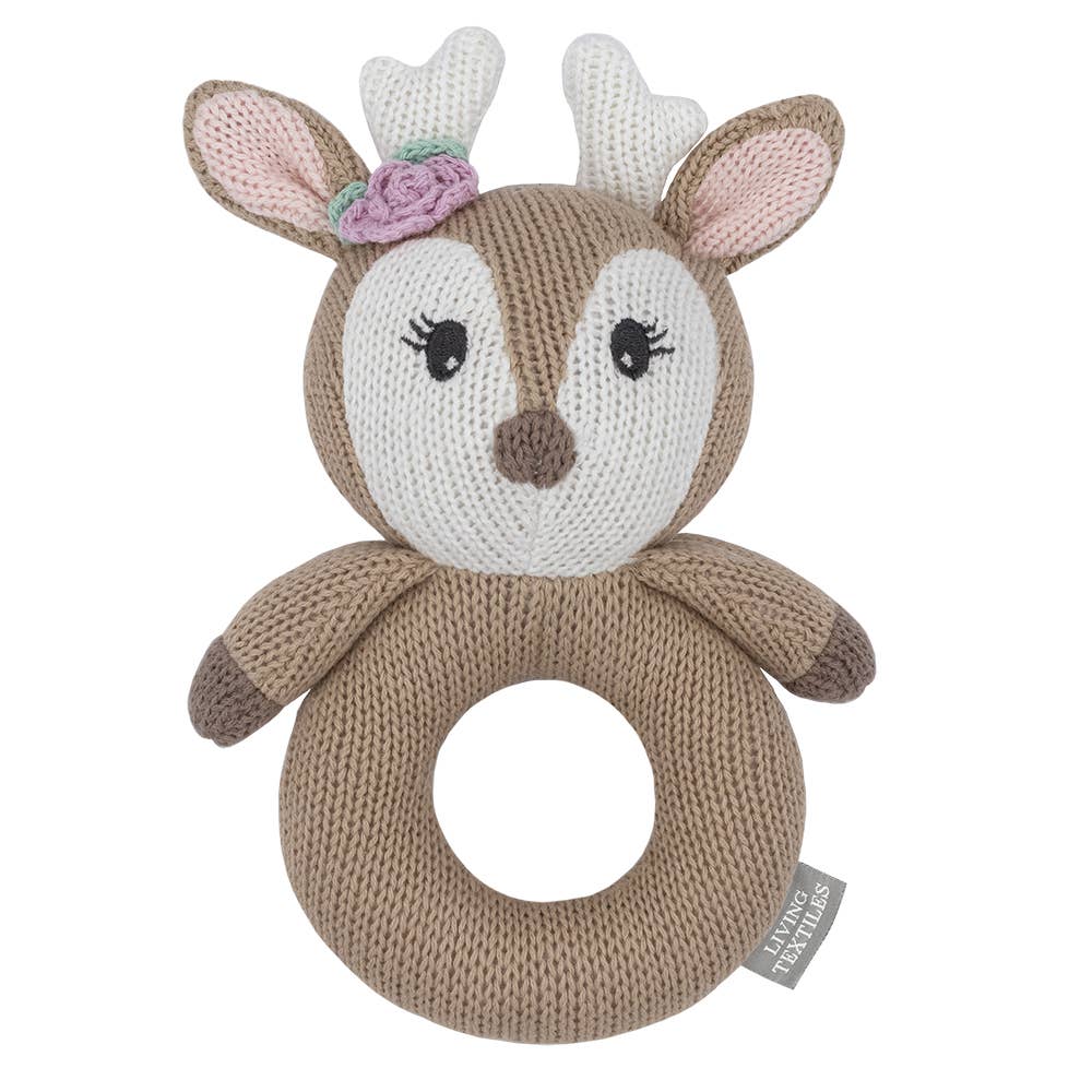 Ava the Fawn Knitted Rattle