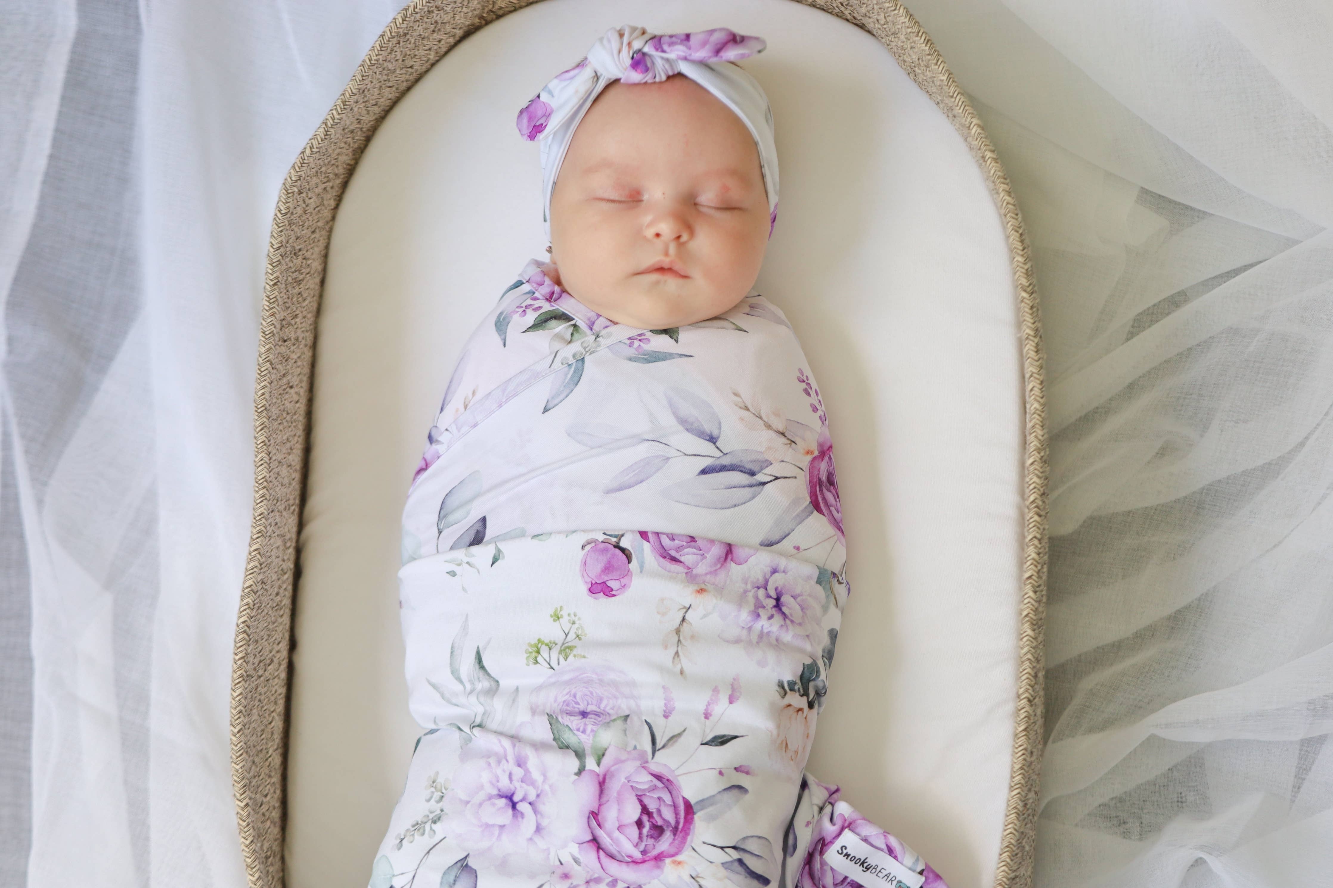 Organic Jersey Wrap - Twilight Rose