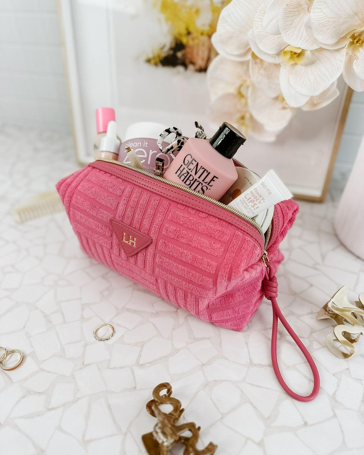 Tori Cosmetic Case - Hot Pink