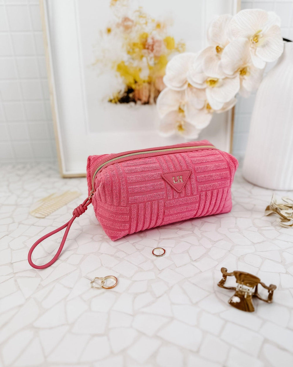 Tori Cosmetic Case - Hot Pink