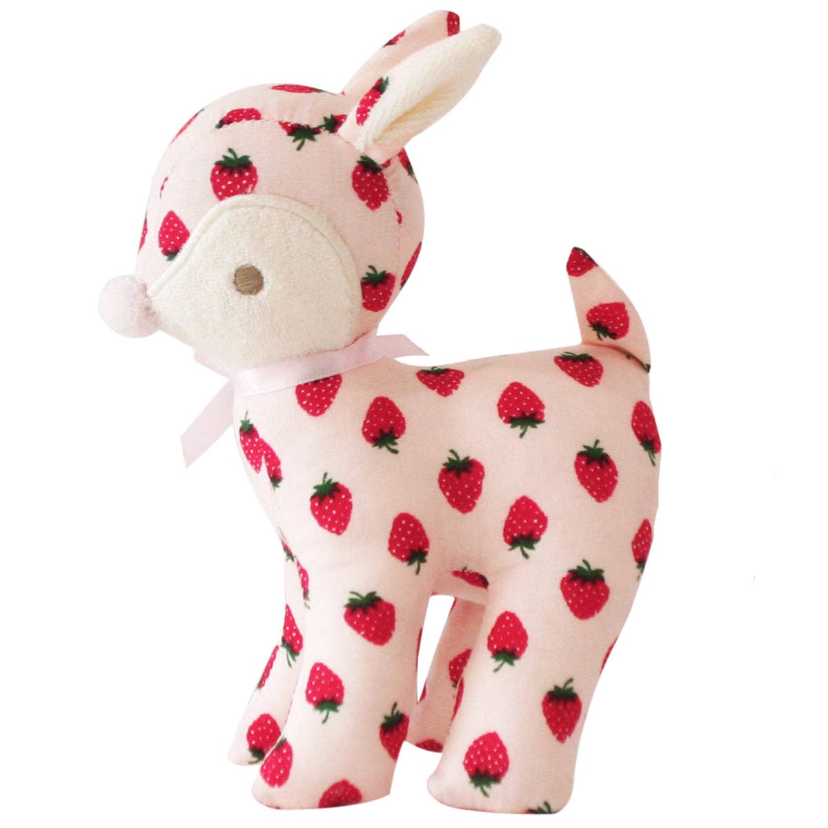 Baby Deer Rattle - Strawberry