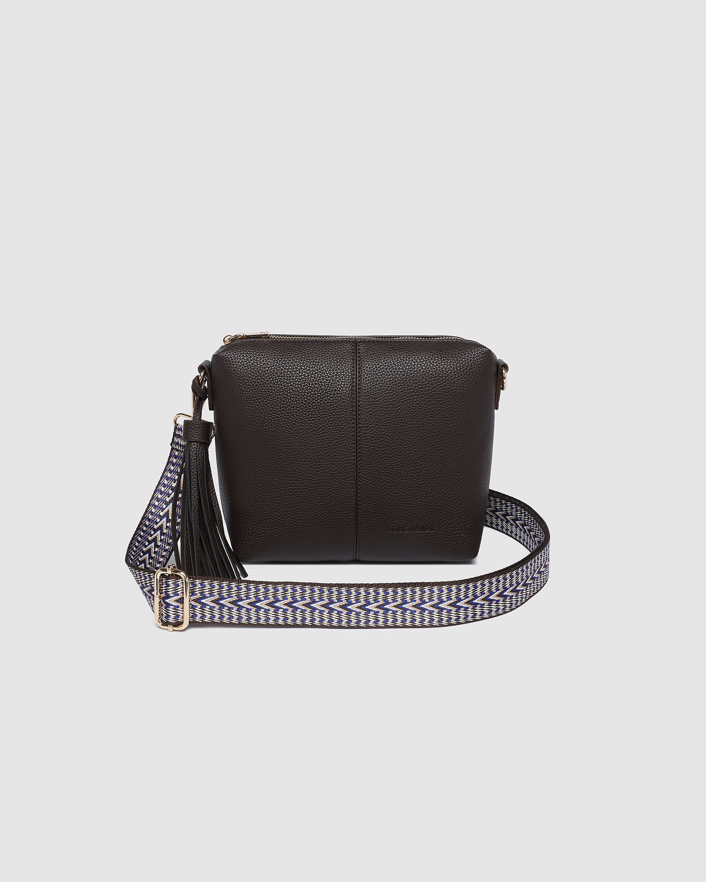 Kasey Stripe Crossbody Bag - Chocolate