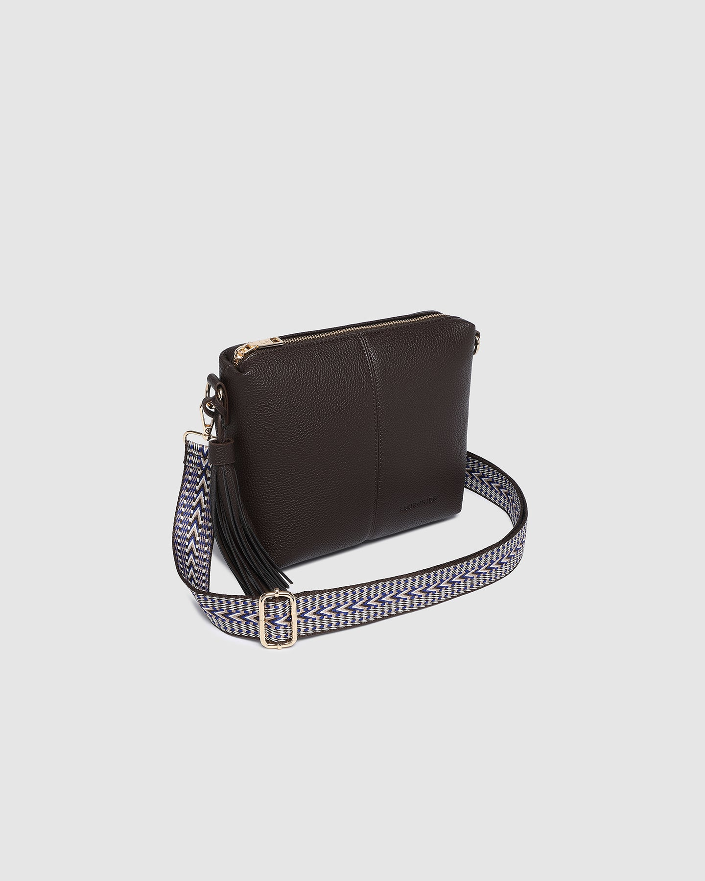 Kasey Stripe Crossbody Bag - Chocolate