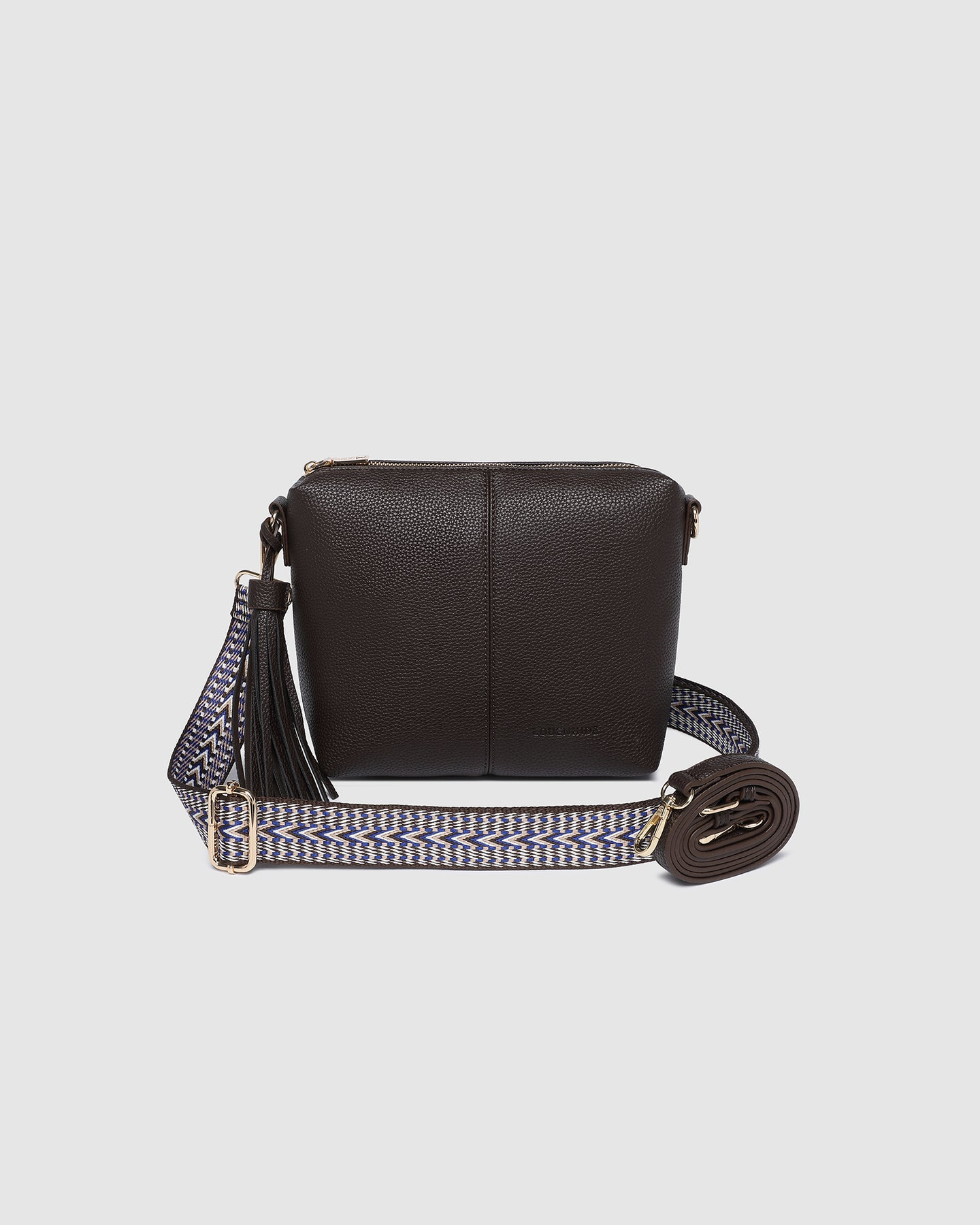 Kasey Stripe Crossbody Bag - Chocolate