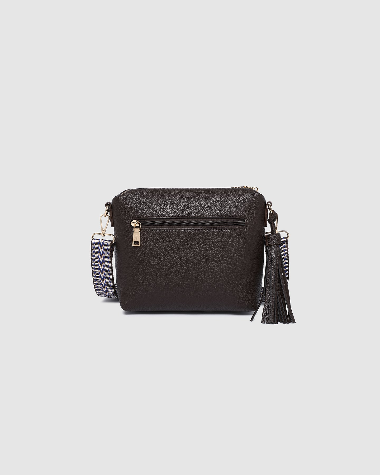 Kasey Stripe Crossbody Bag - Chocolate