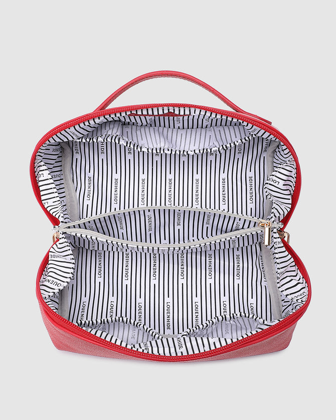 Ellis Makeup Bag - Red