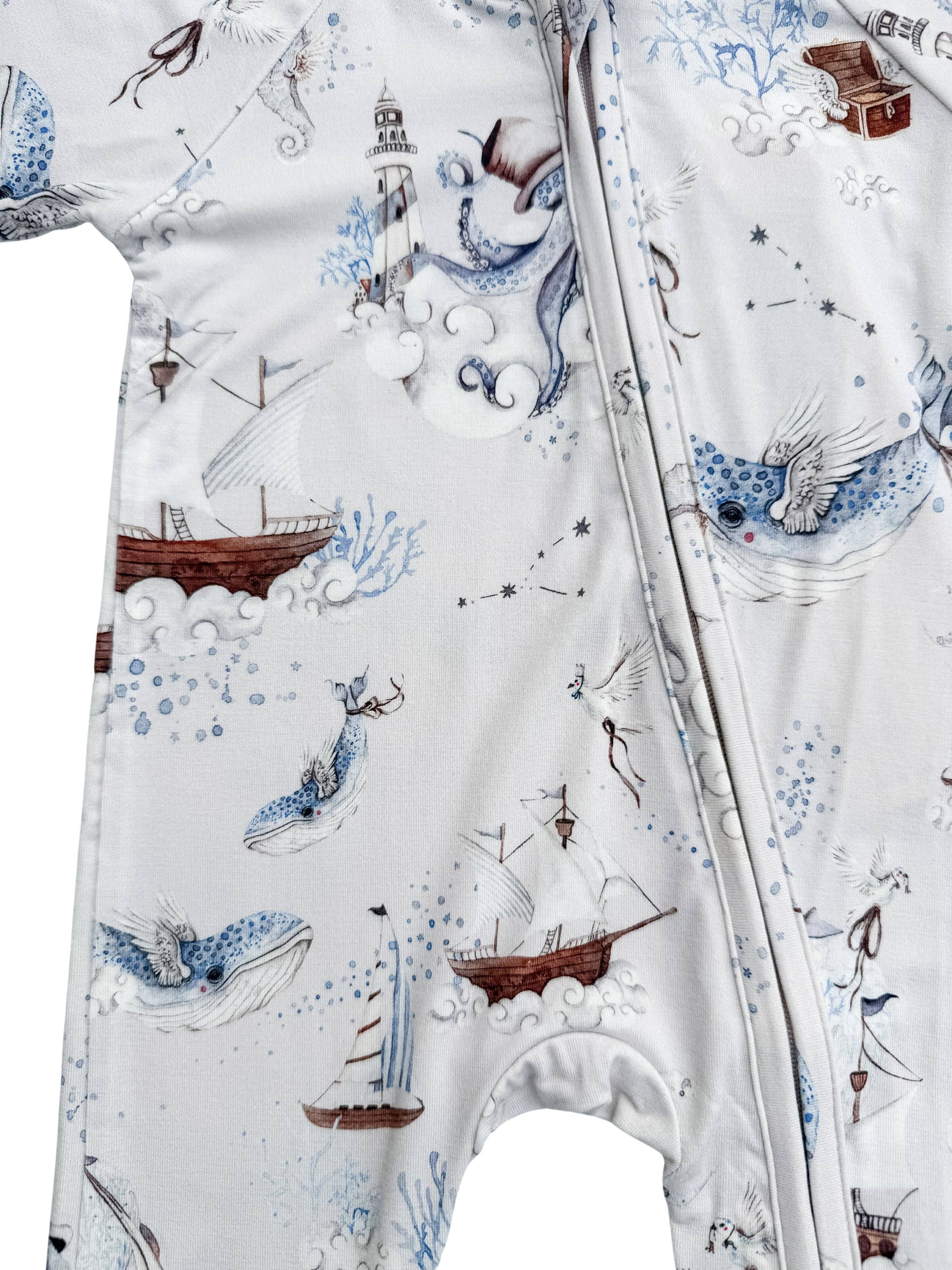 Zippy Romper - Arctic Ocean