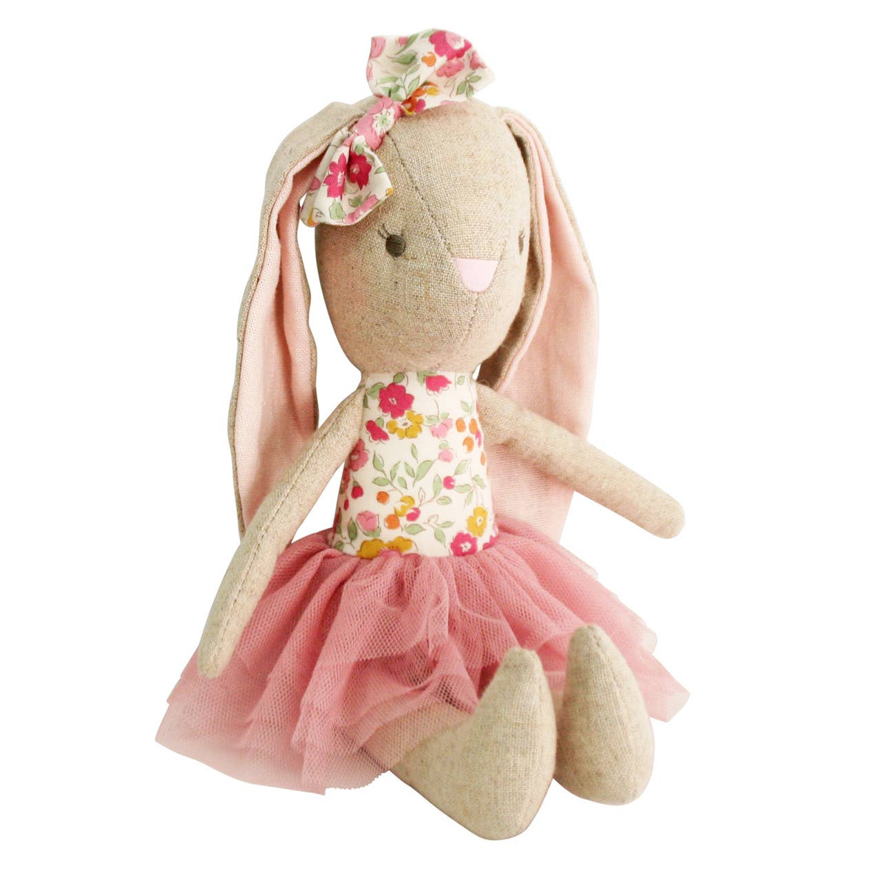 Linen Baby Pearl Bunny Toy - Blush