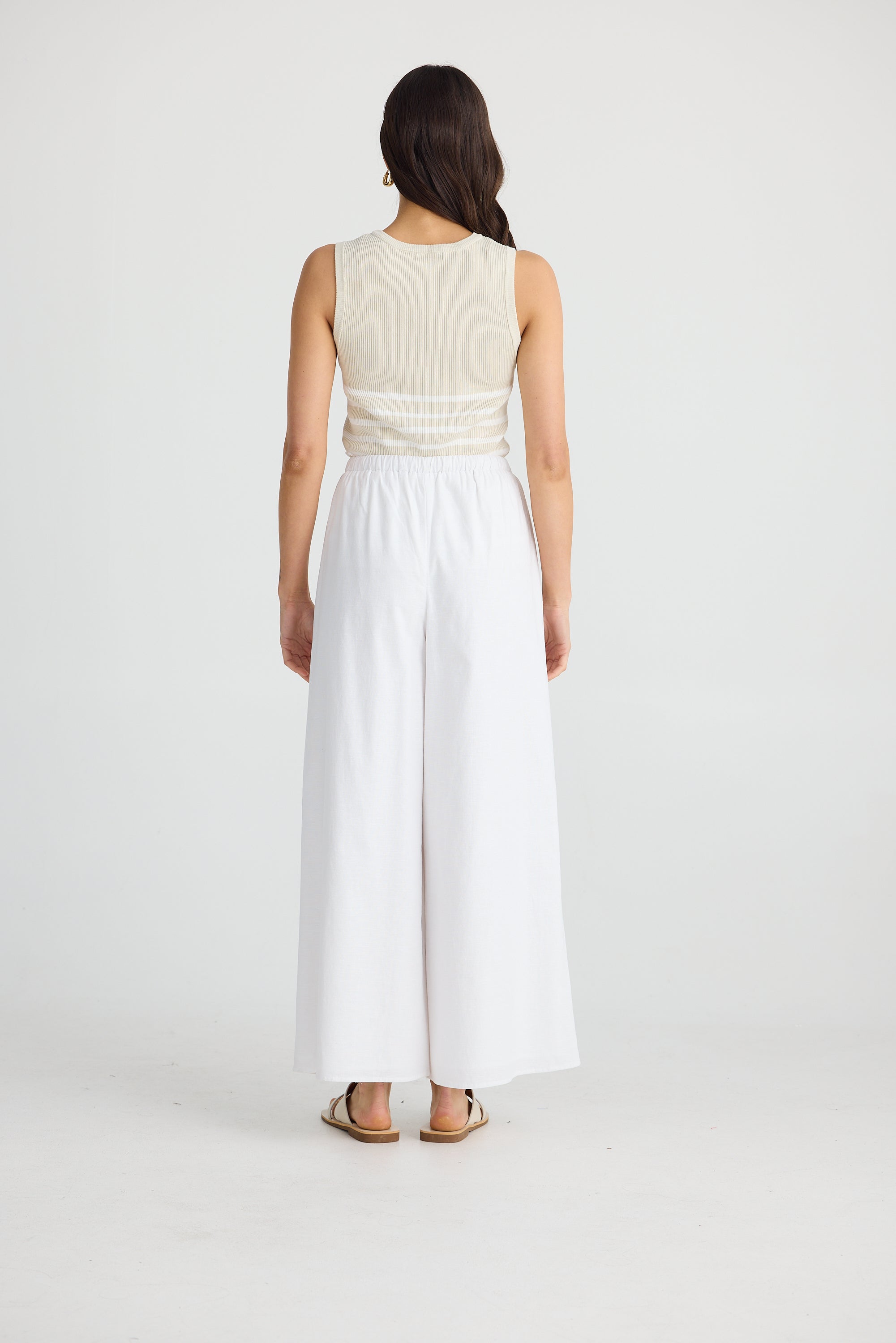 Lana Linen Pant - White