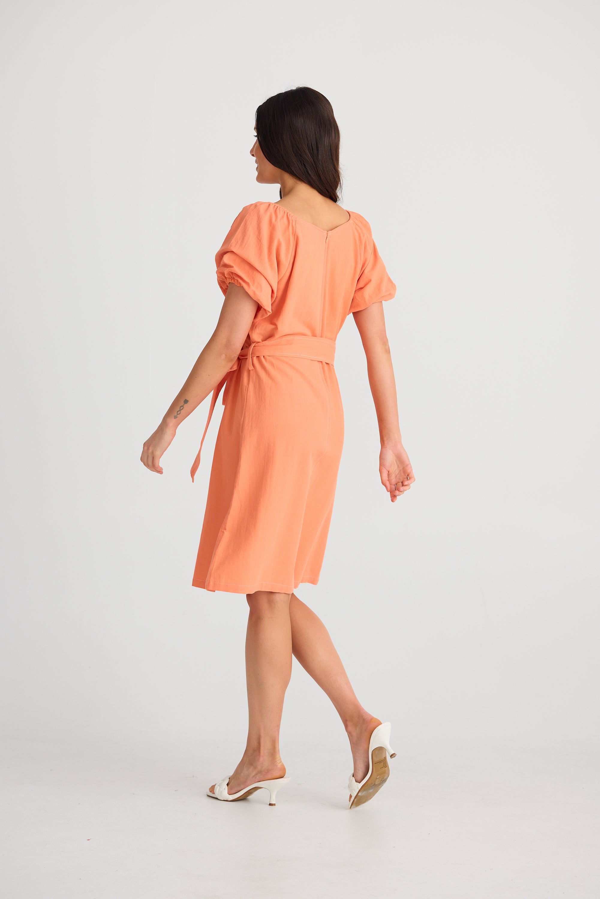 Stephanie Short Dress - Melon