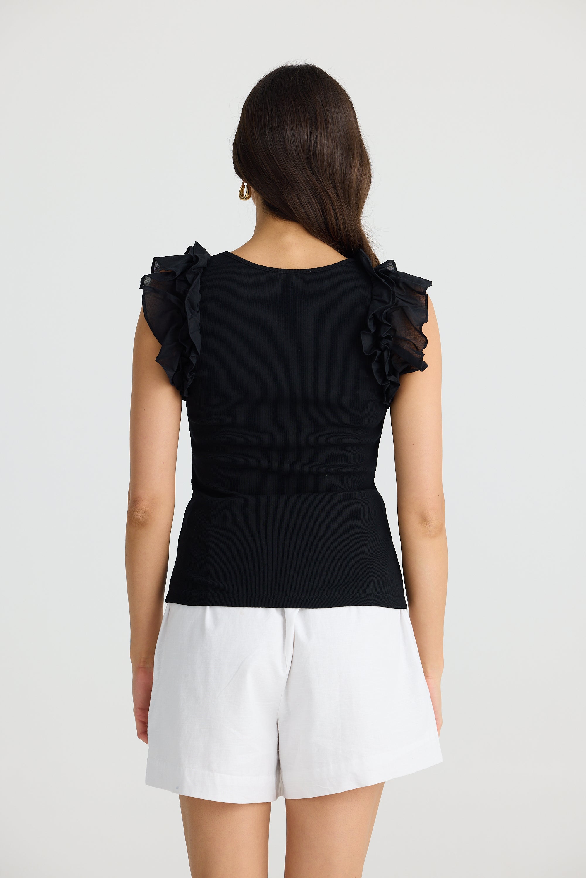 Frills Tank - Black